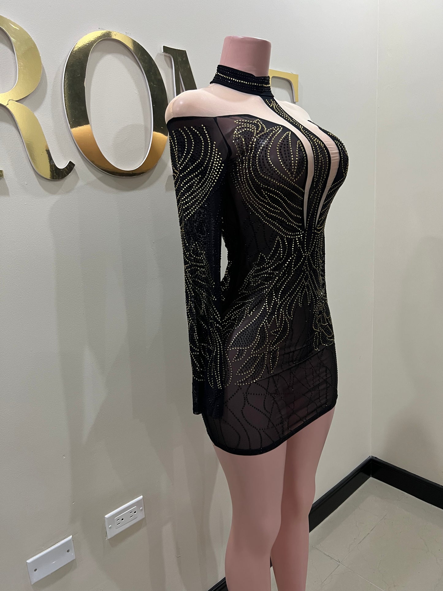 Kingdom Dress (Black & Gold)