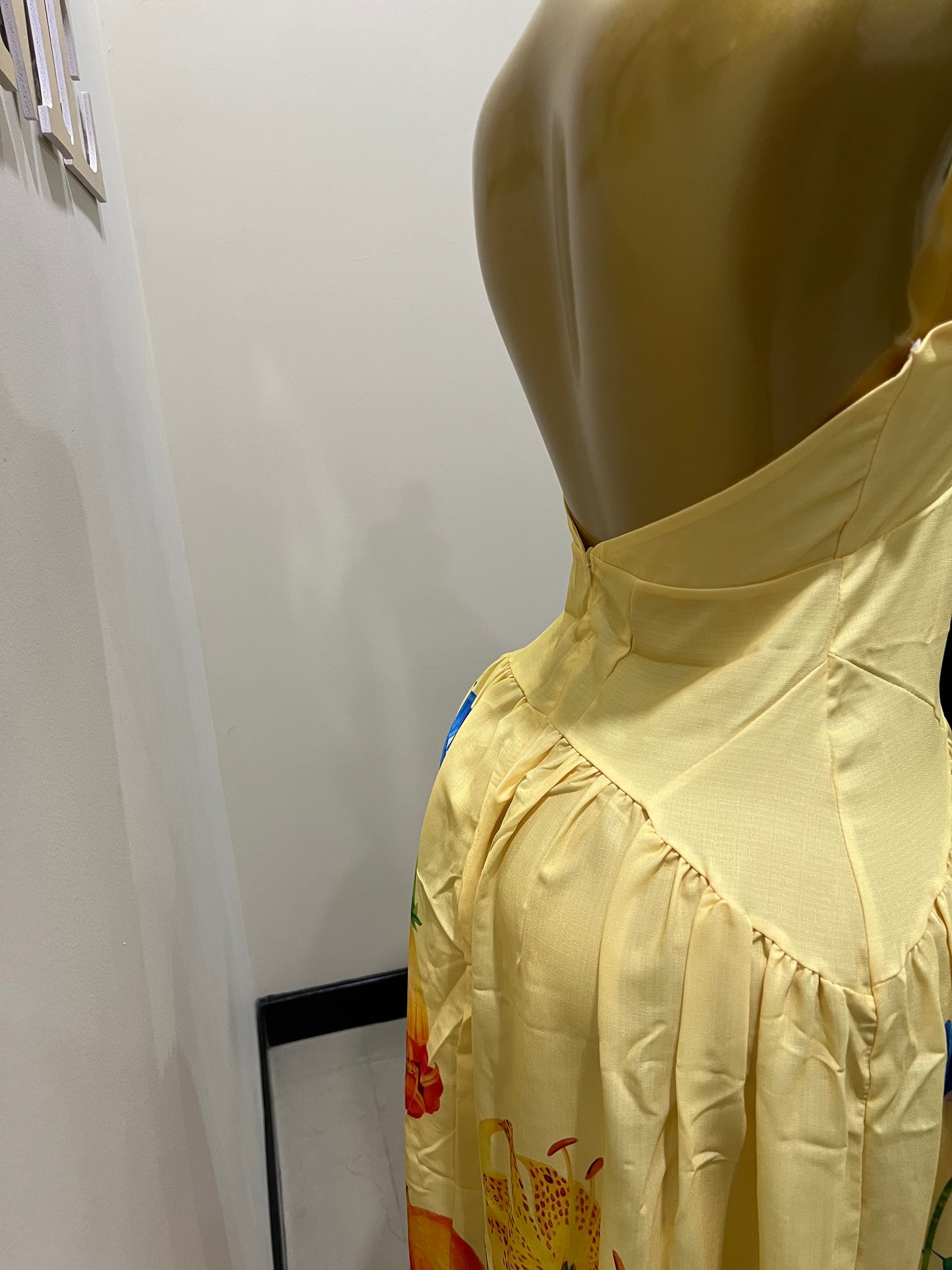 Kim Garden Halter Diana Dress (Yellow)