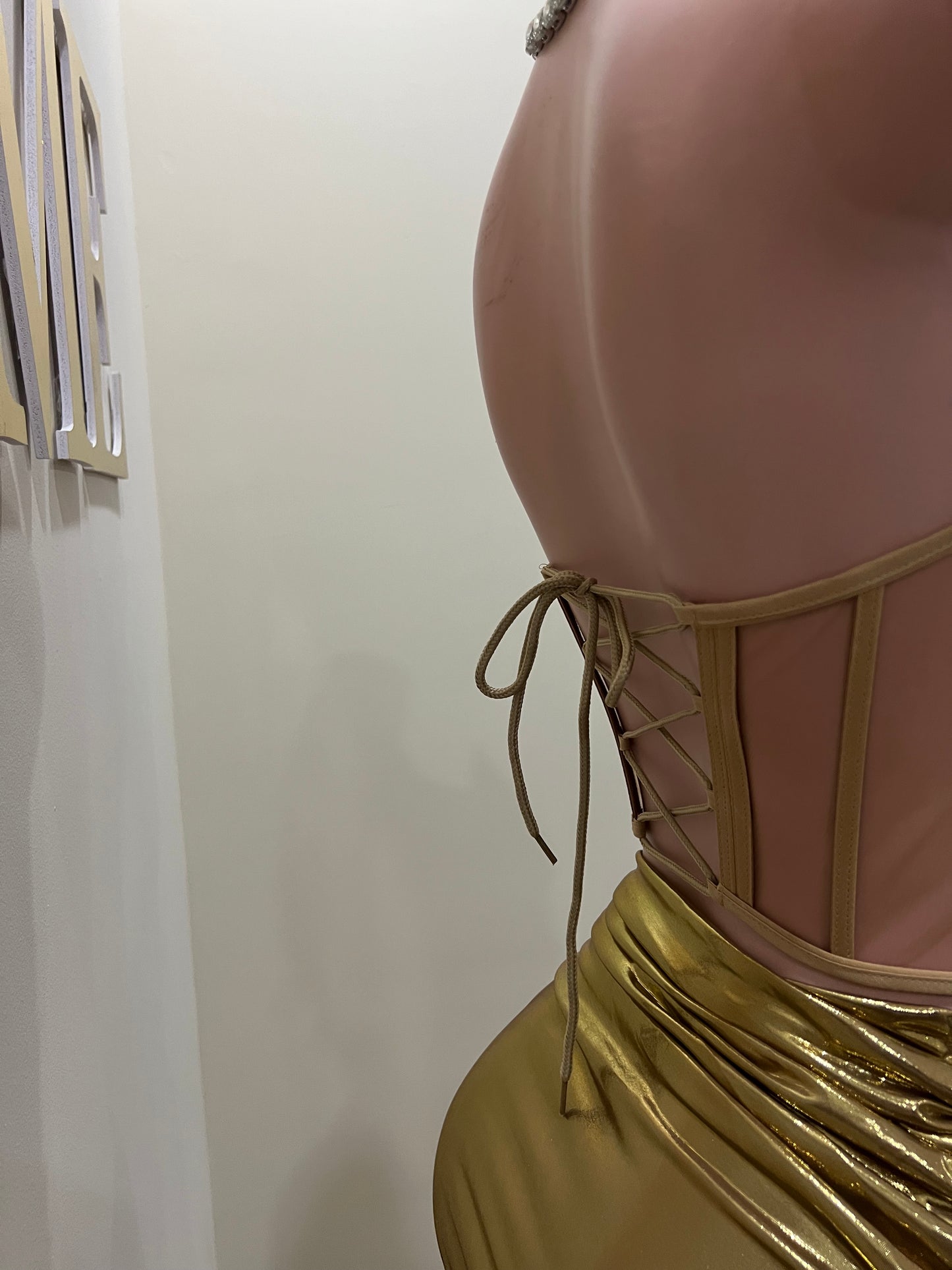 Sky Gemstone Skirt Set (Gold)