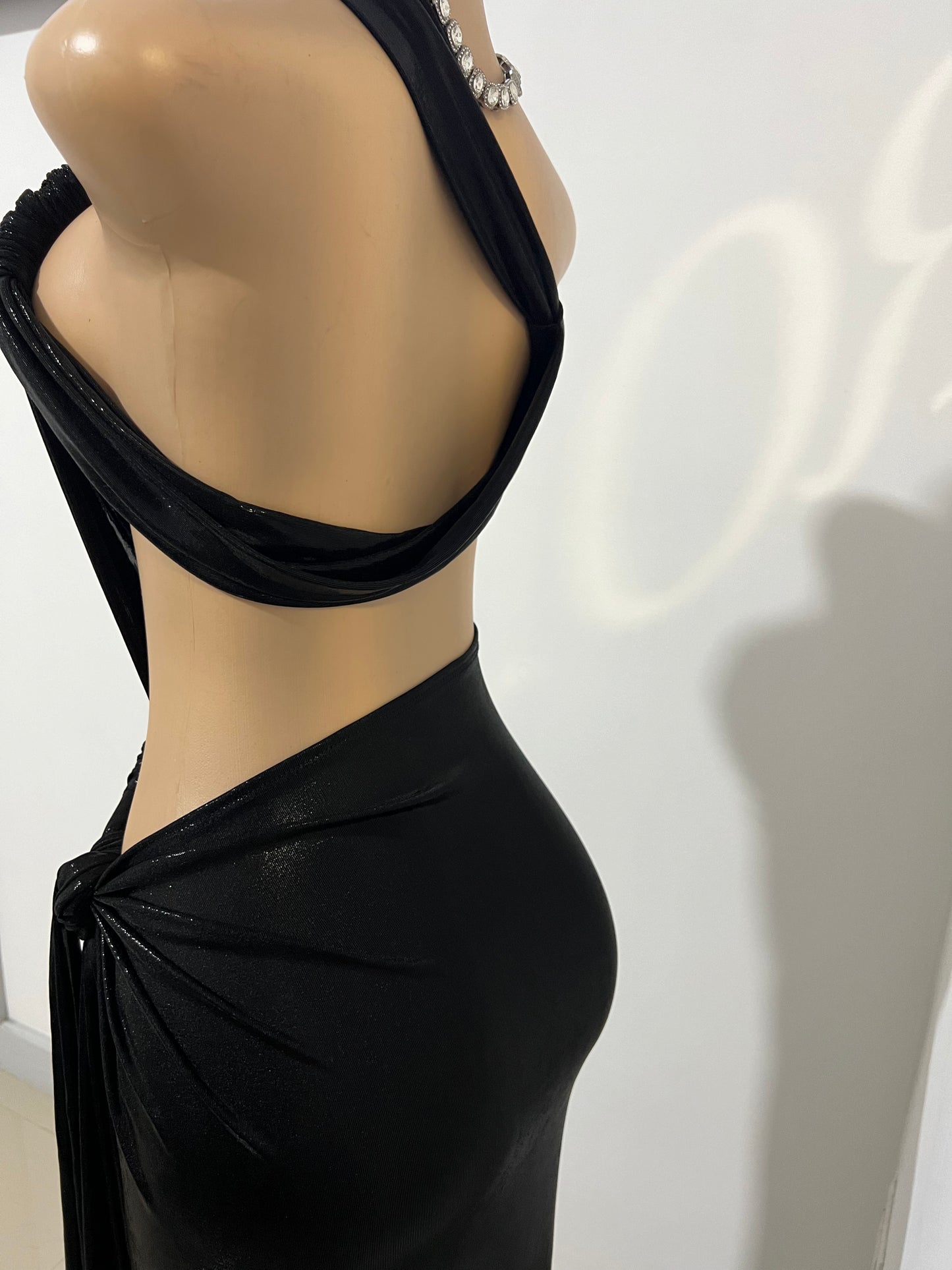 Giselle Asymmetrical Dress (Black)