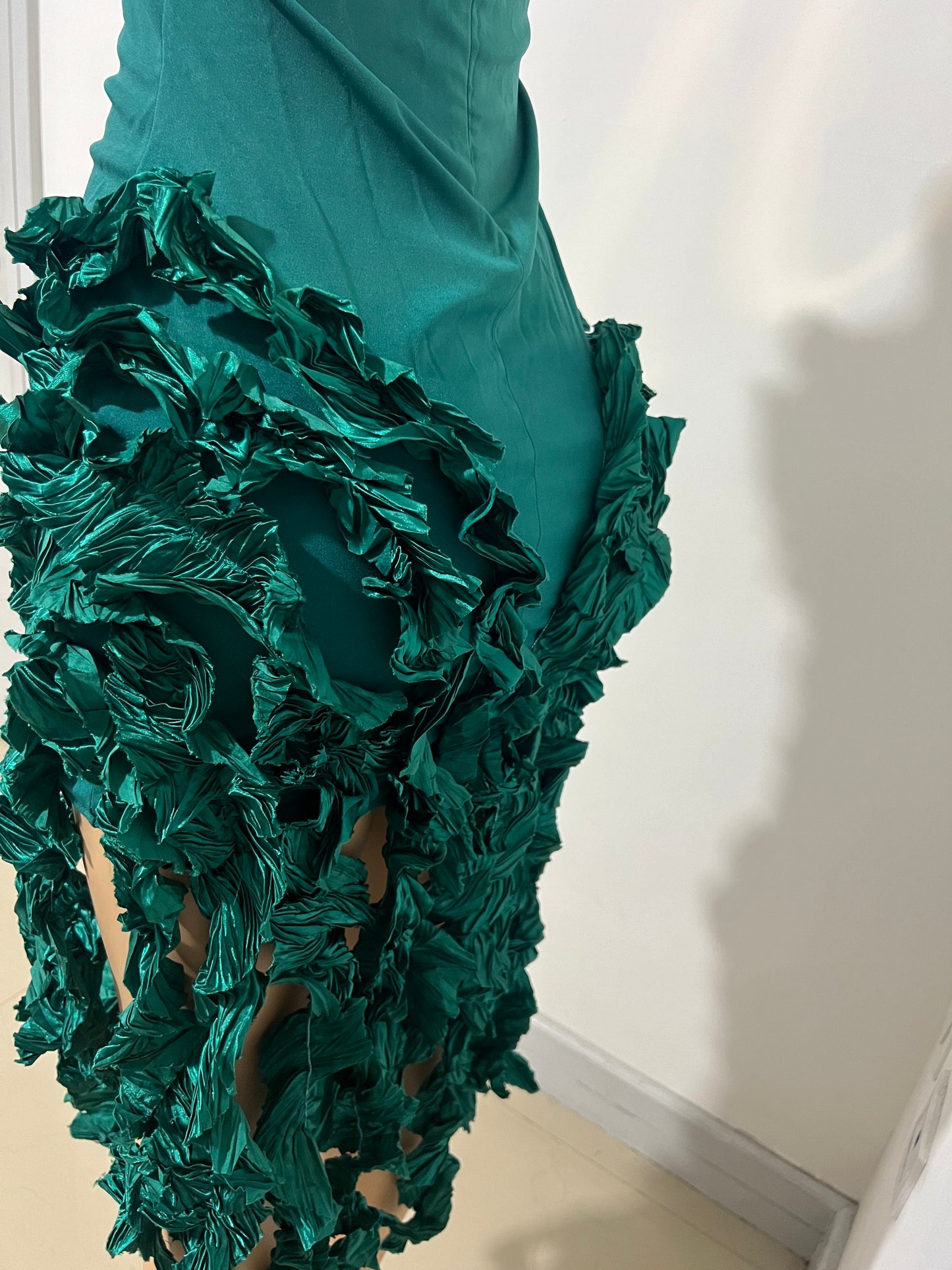 Kate Rouched Mini Dress (Green)