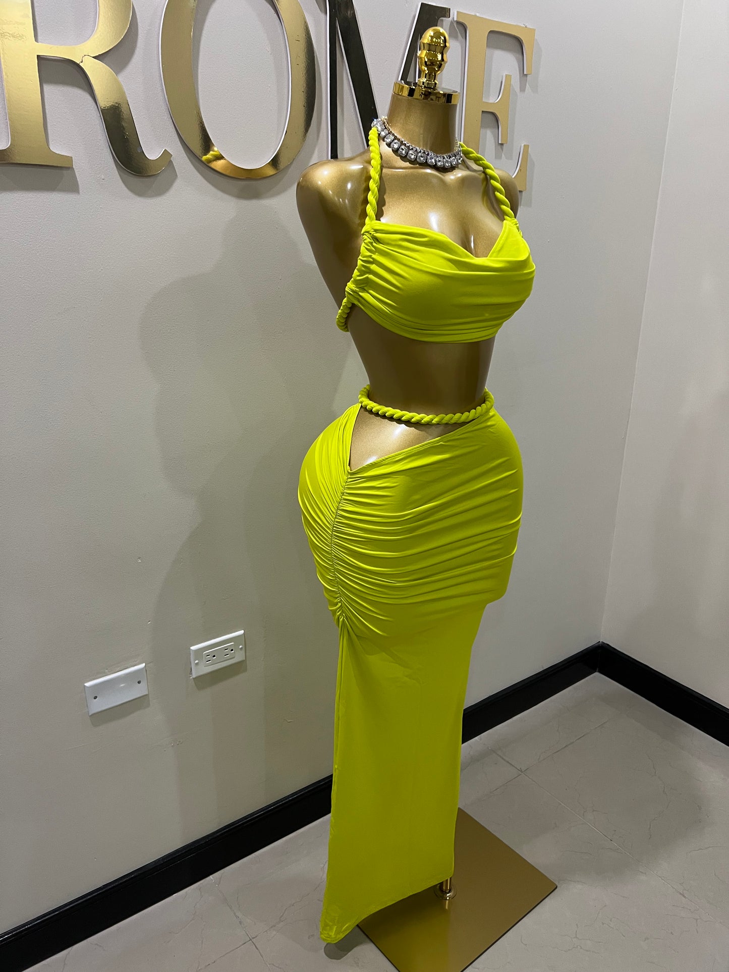 Emma Giselle Rope Skirt Set (Green)