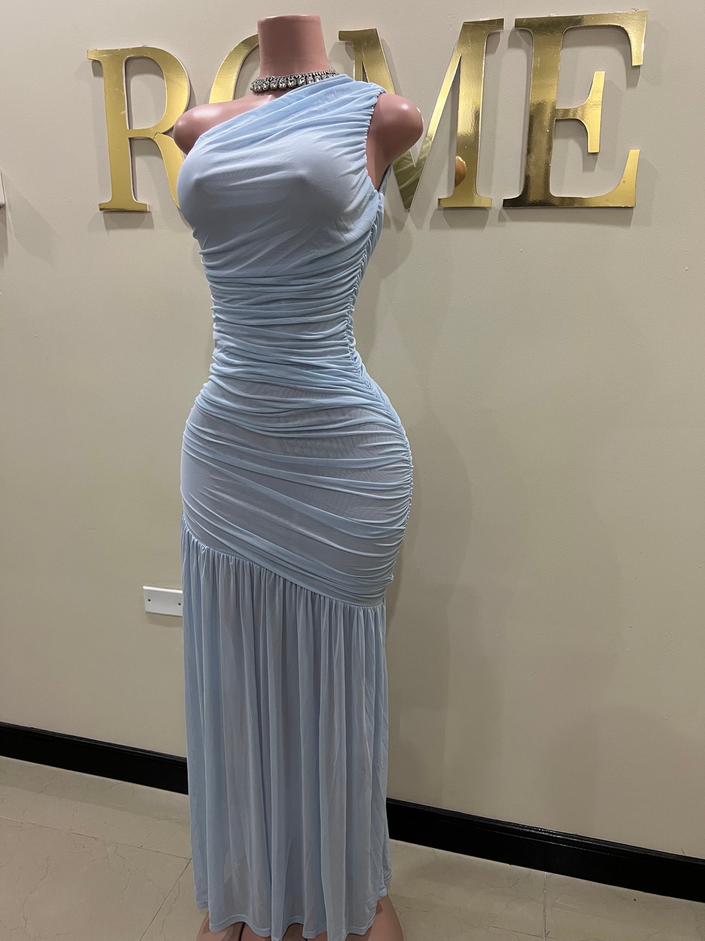 Michelle Mesh Dress (Blue)