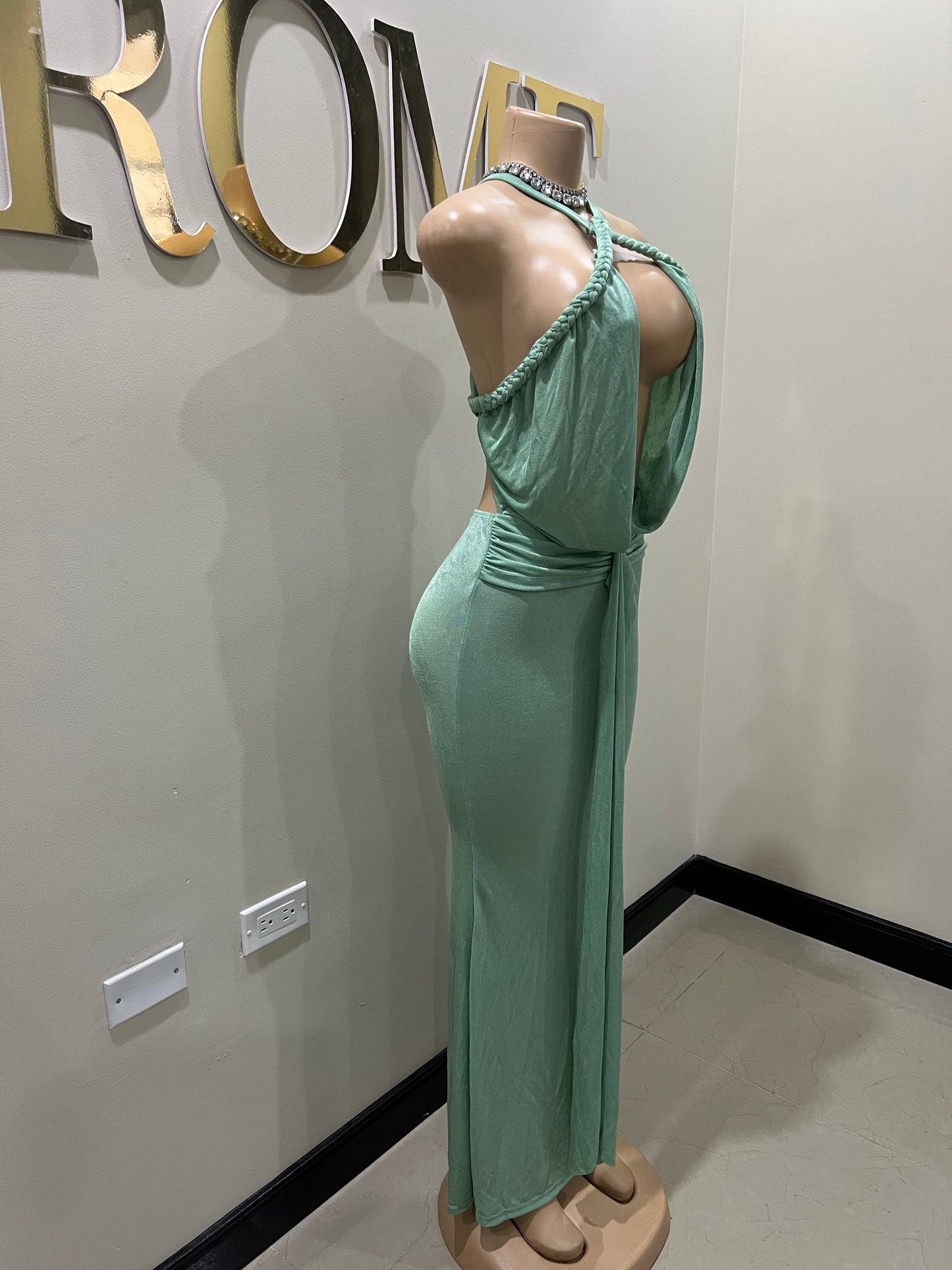 Alaine Braided Dress (Green)