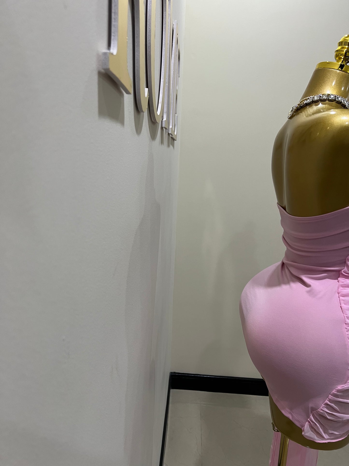 Porsha Allegra Princess Super Mini Dress (Light - Pink)