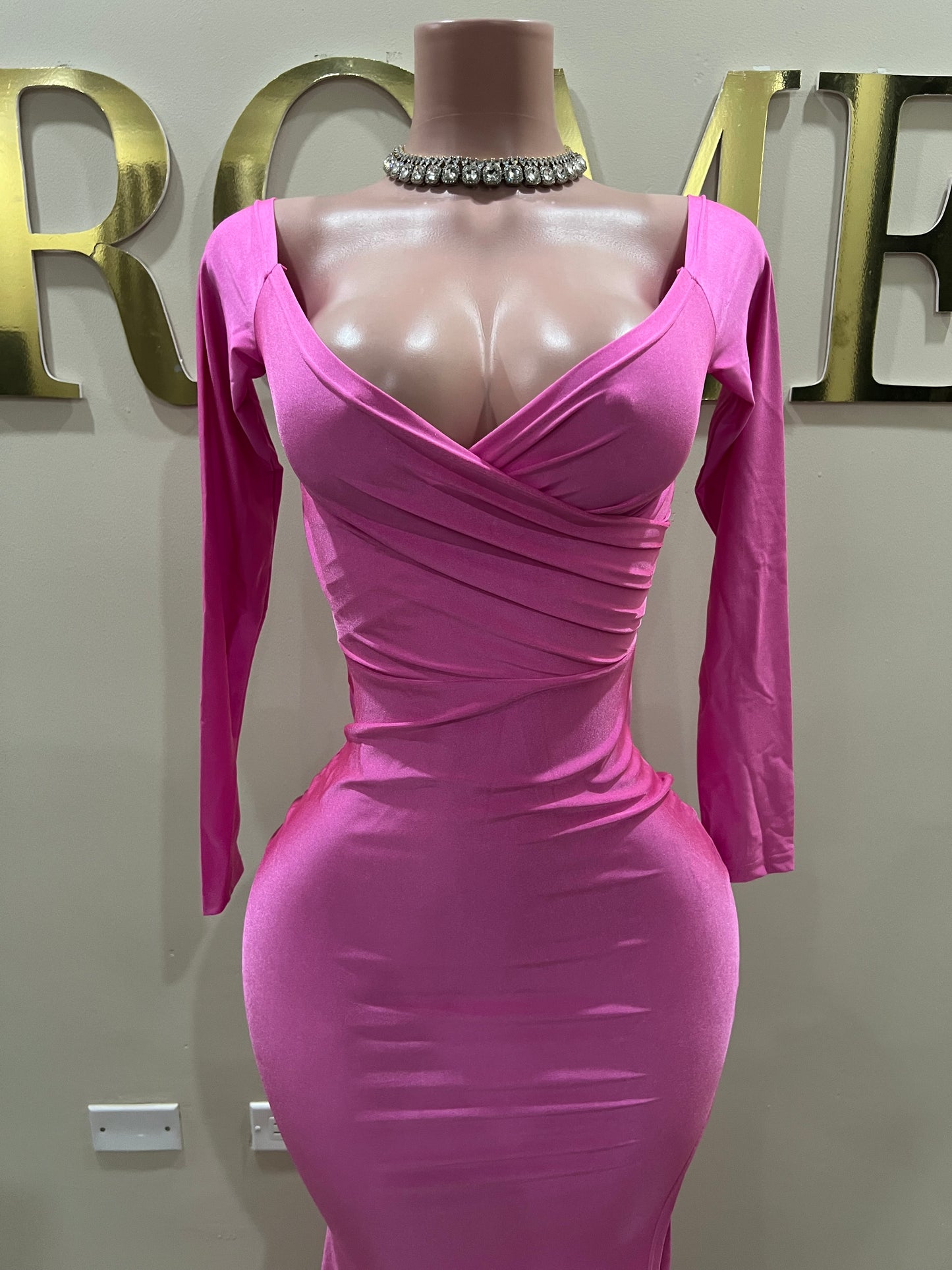 Kerry Long Sleeve Dress (Pink)