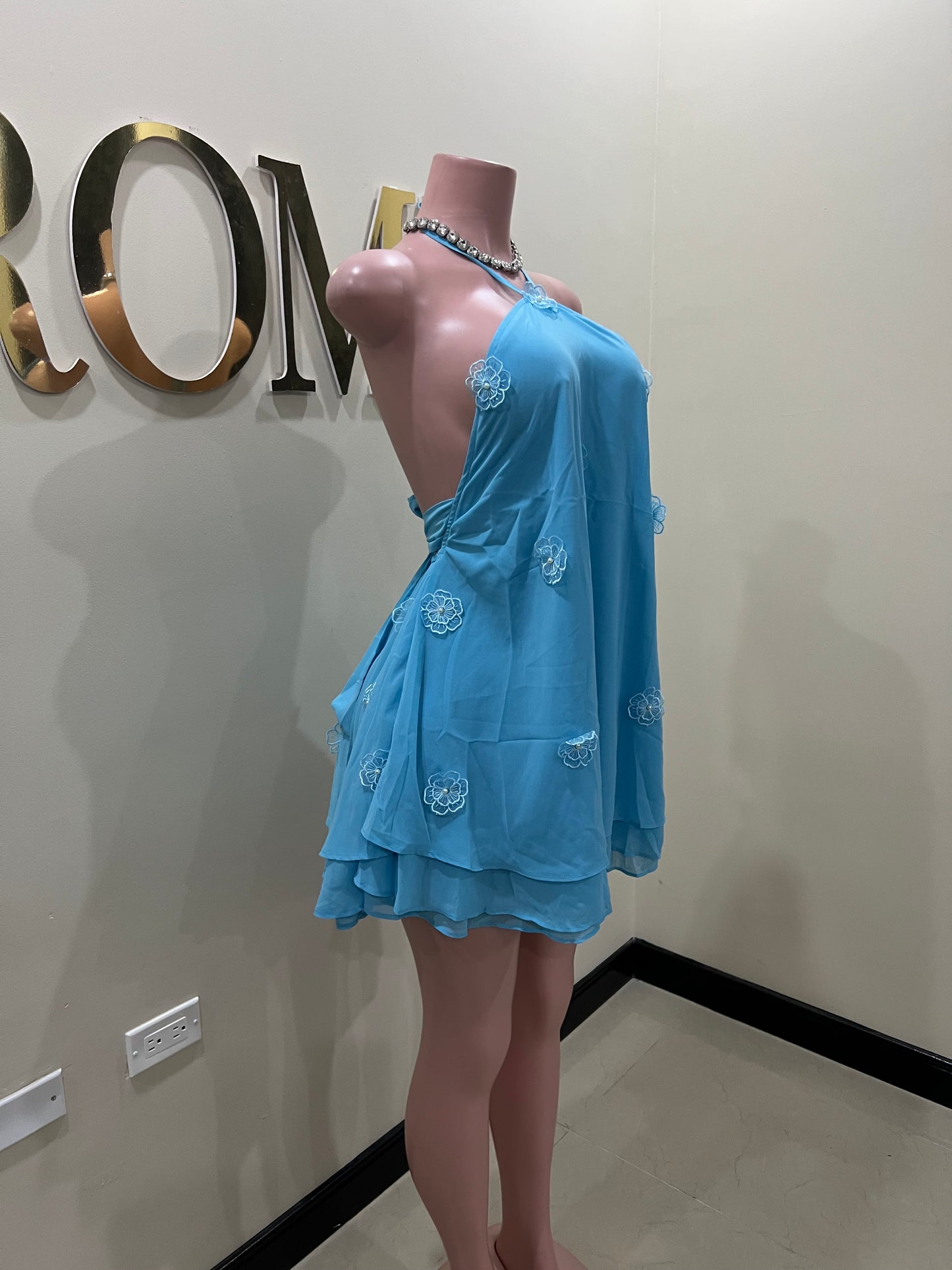 Rumi Petal Dress (Blue)