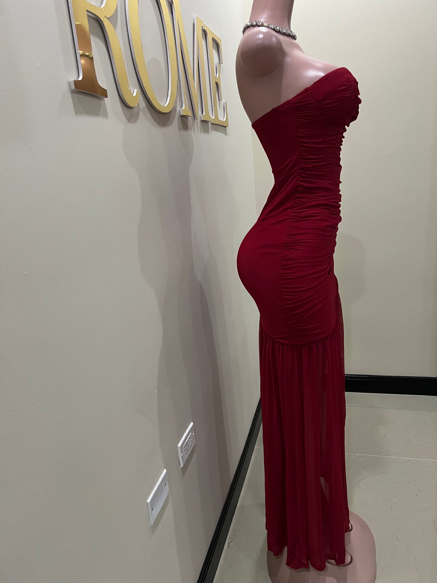 Ciara Nara Mesh Dress (Red)