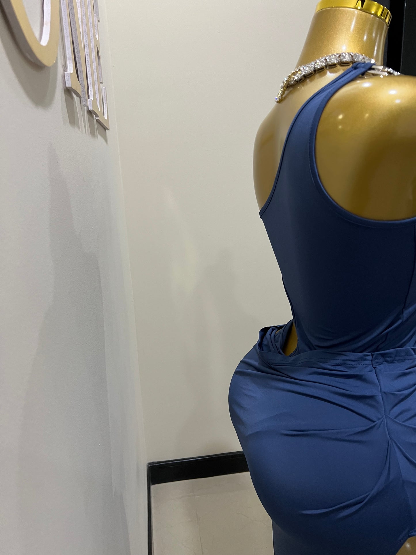 Sarah Bodysuit Dress (Blue)