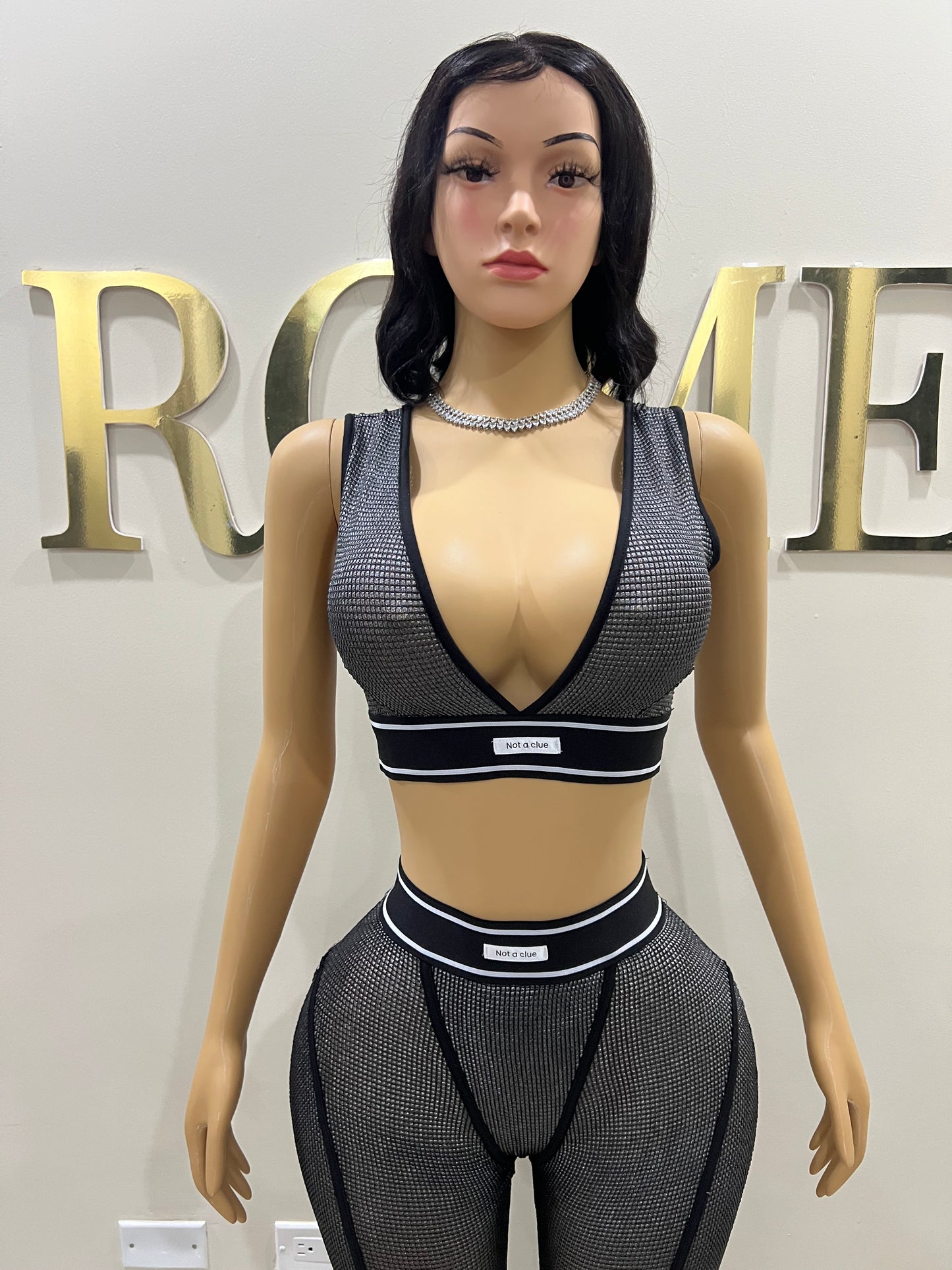 Tami 2 Pcs Tights Set (Silver)