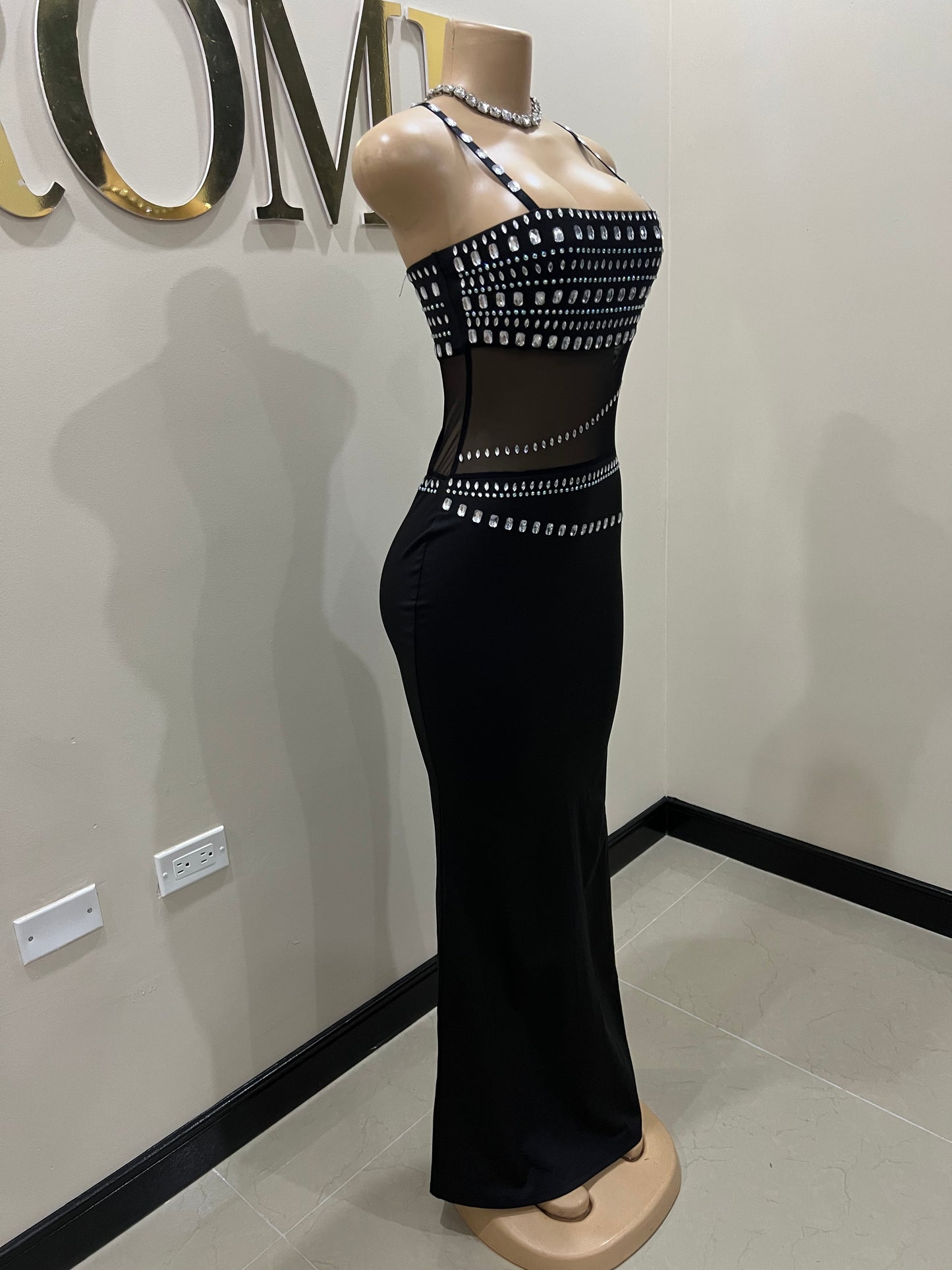 Blair Crystal Dress (Black)