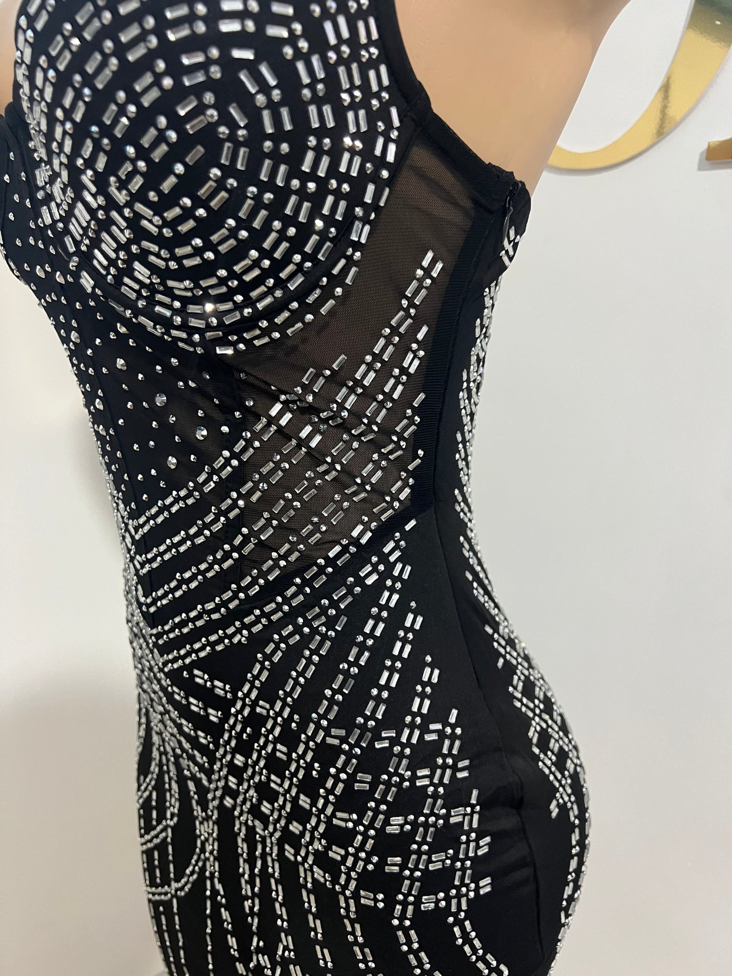 Carolina Crystal Dress (Black)