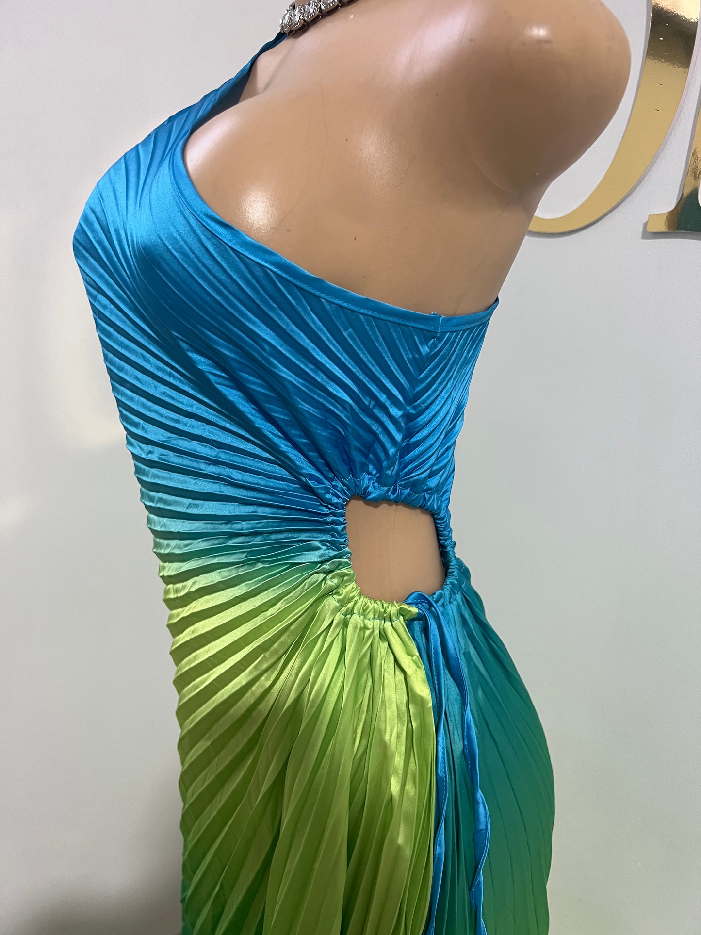 Carli Dress (Blue - green)