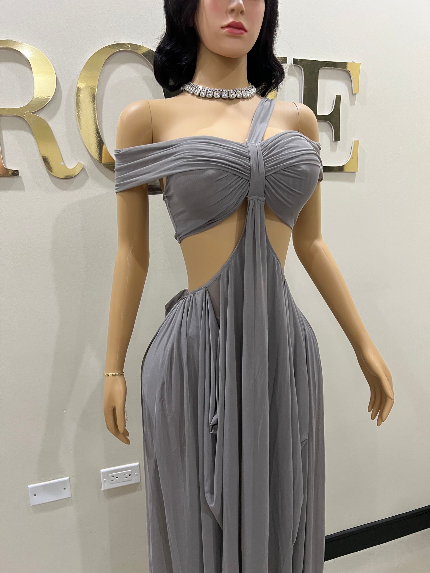 Ruby Mesh Dress (Grey)