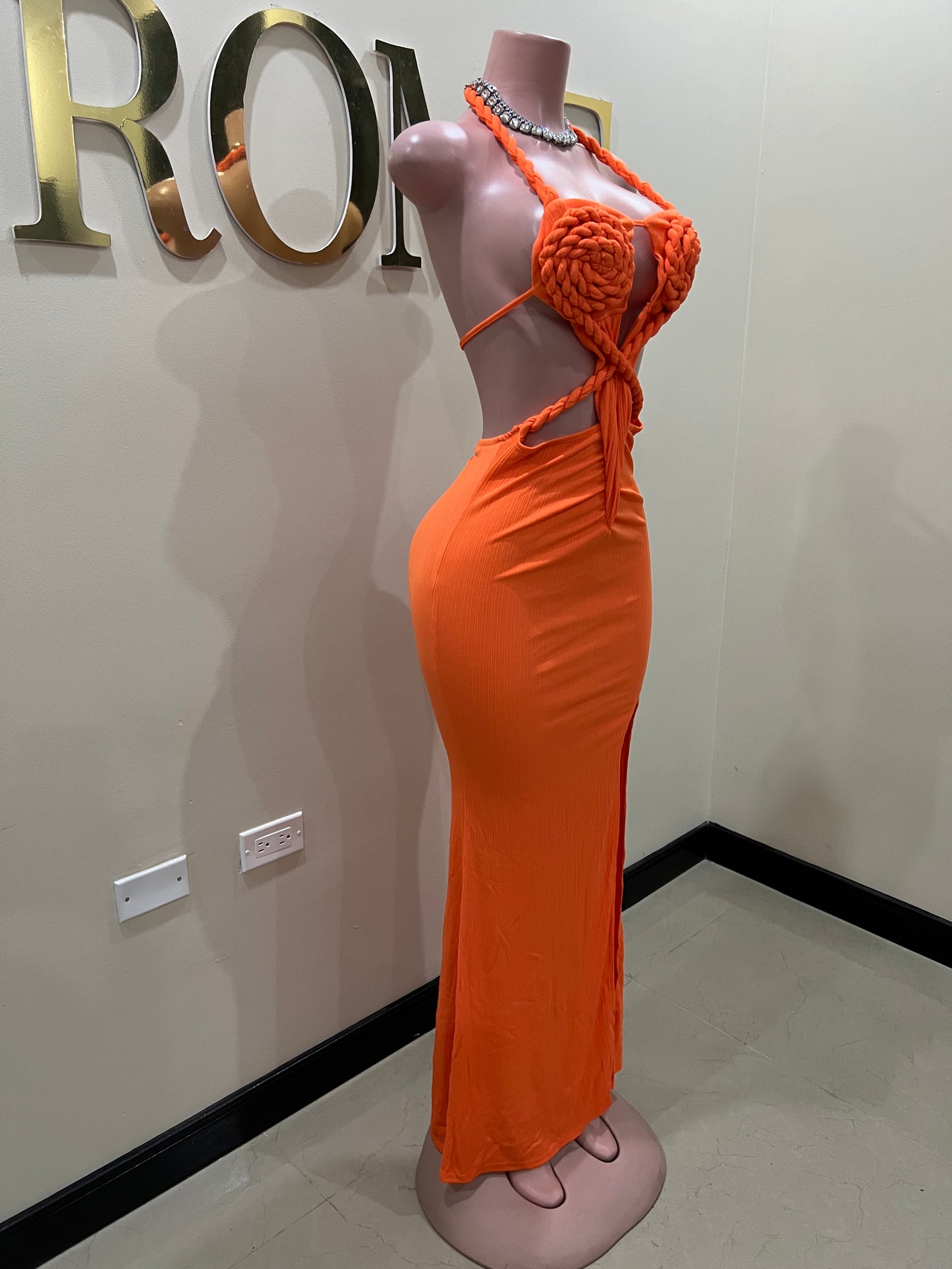Athena Rope Dress (Orange)