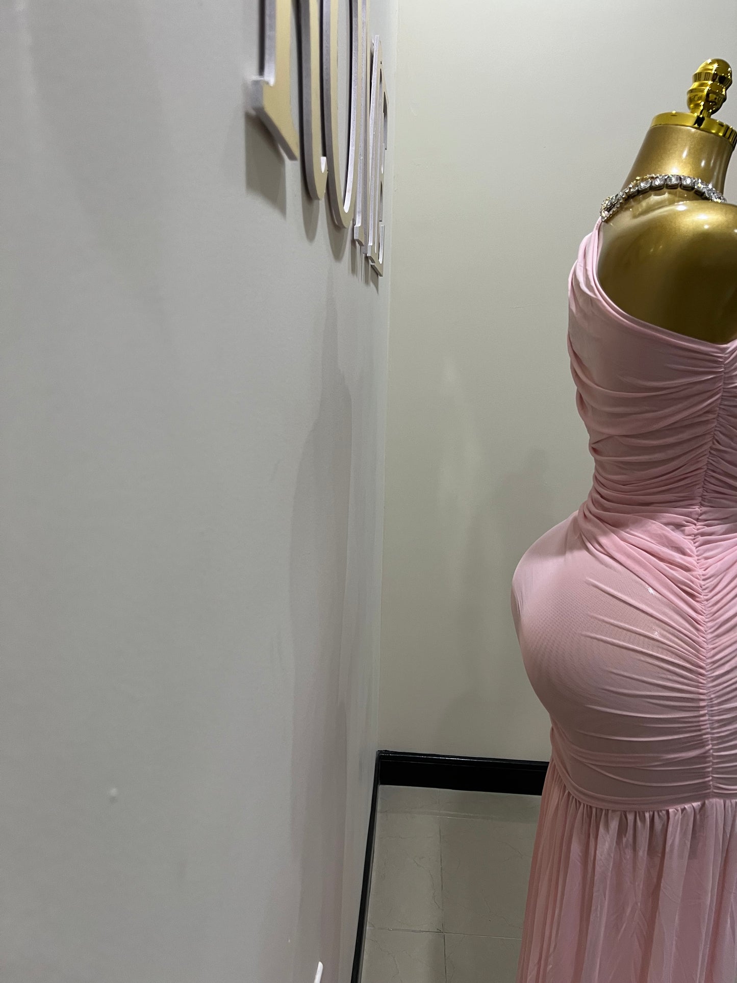 Michelle Mesh Dress (Pink)