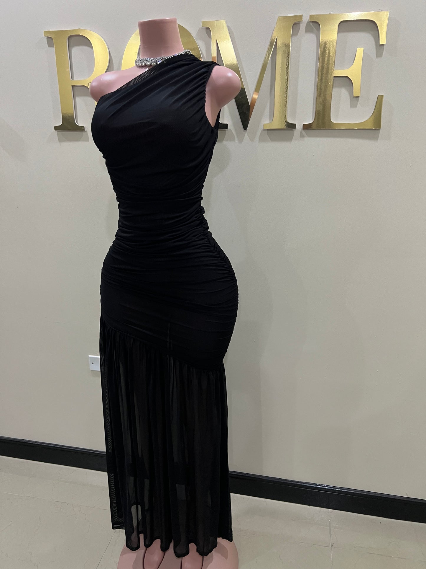 Michelle Mesh Dress (Black)