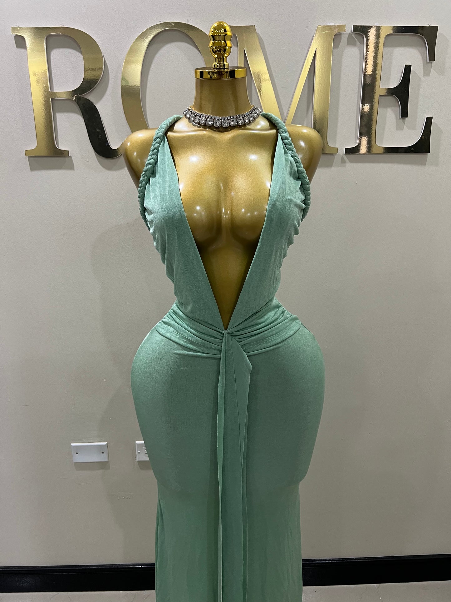 Alaine Braided Dress (Green)
