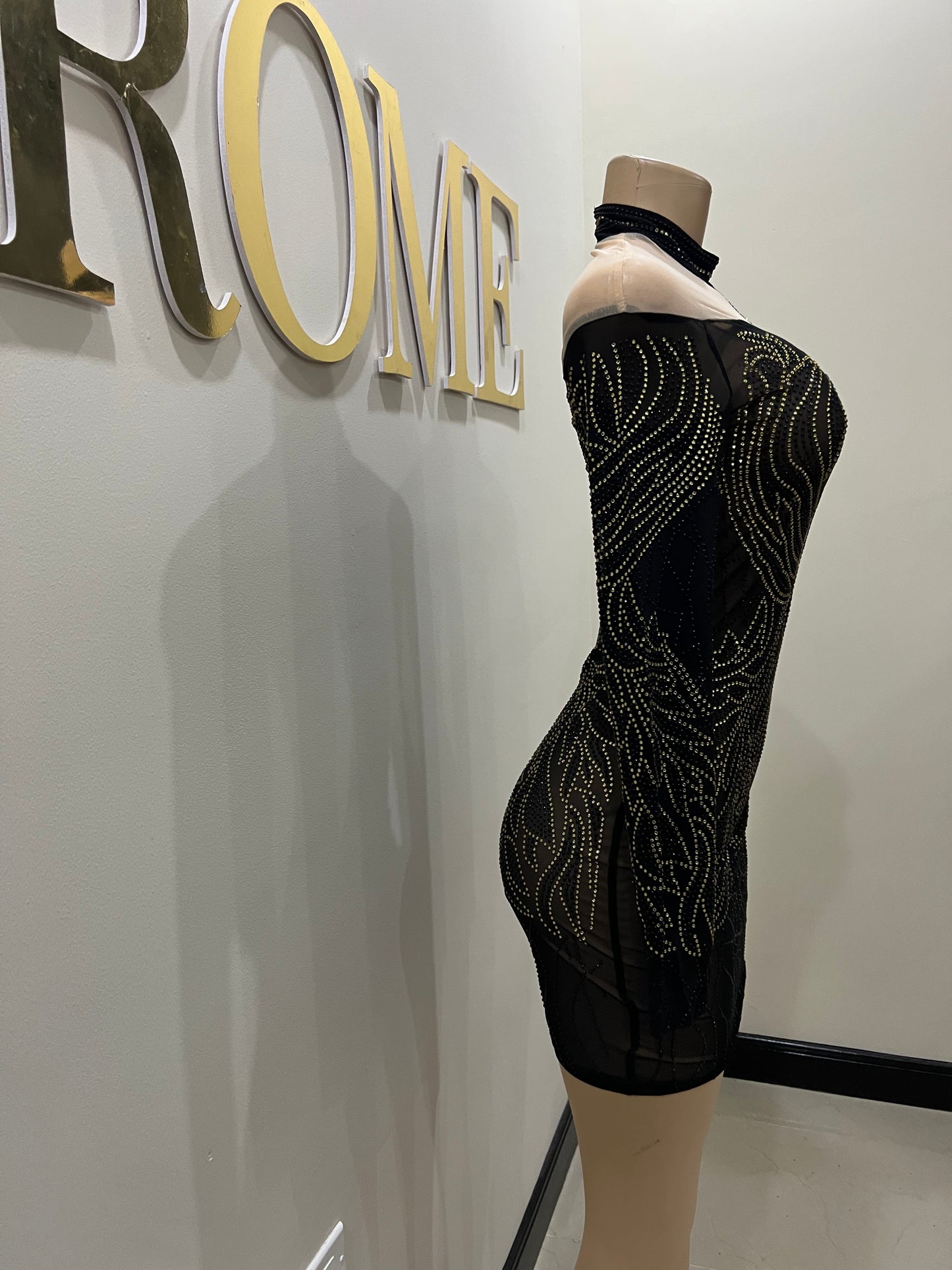 Kingdom Dress (Black & Gold)