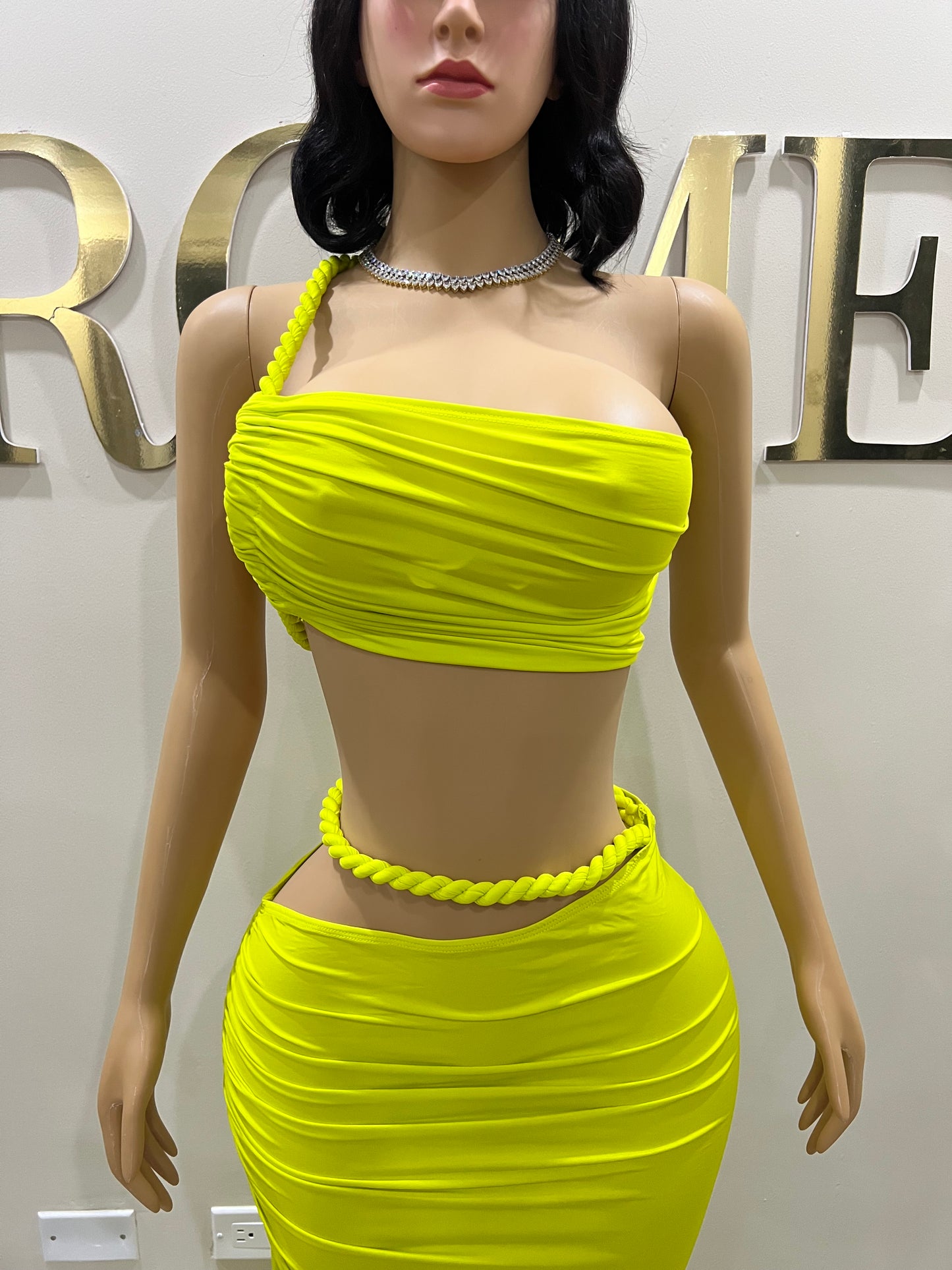 Emma Giselle Rope Skirt Set (Green)