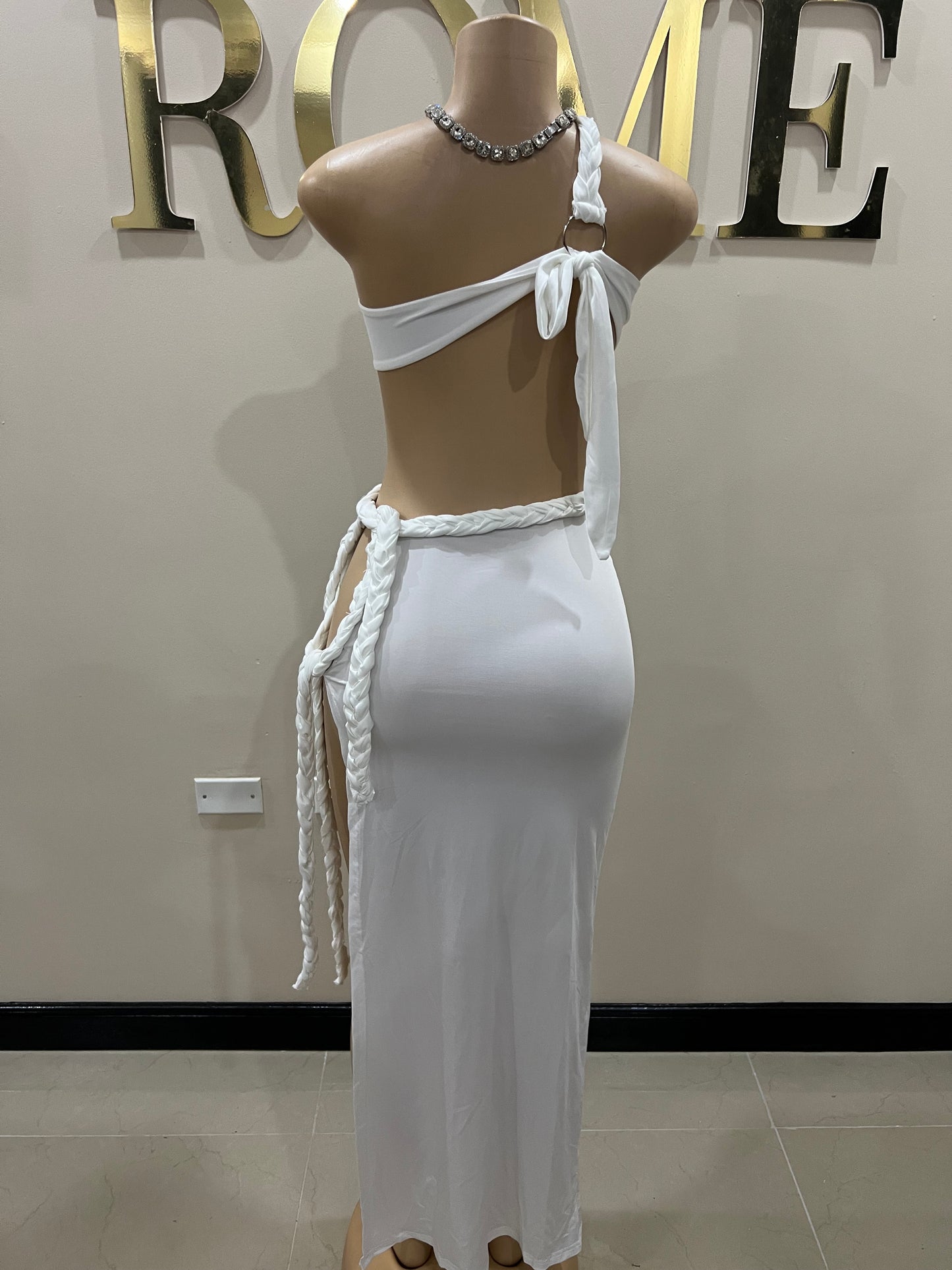 Tyra Braided Dress (White)