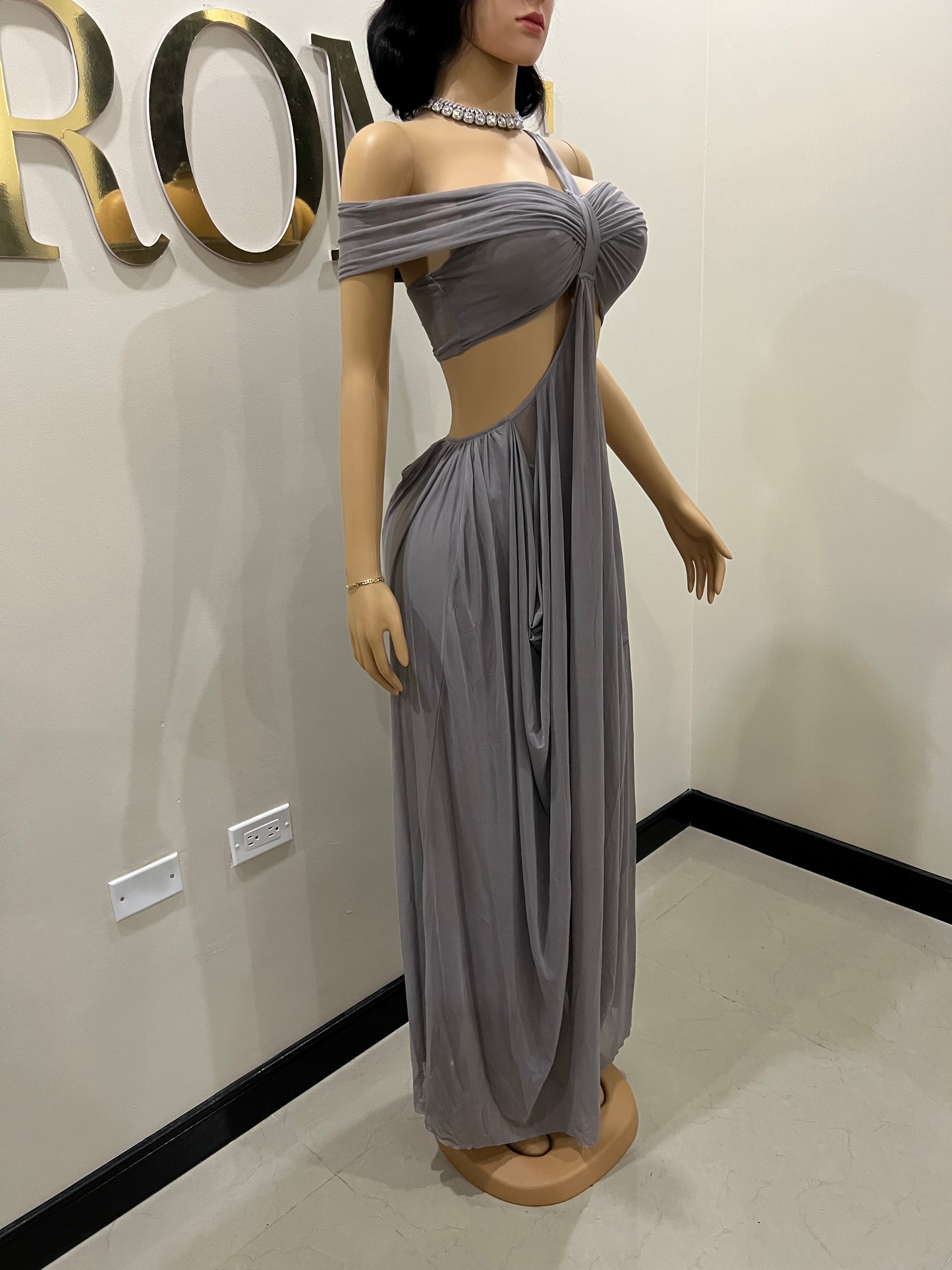 Ruby Mesh Dress (Grey)