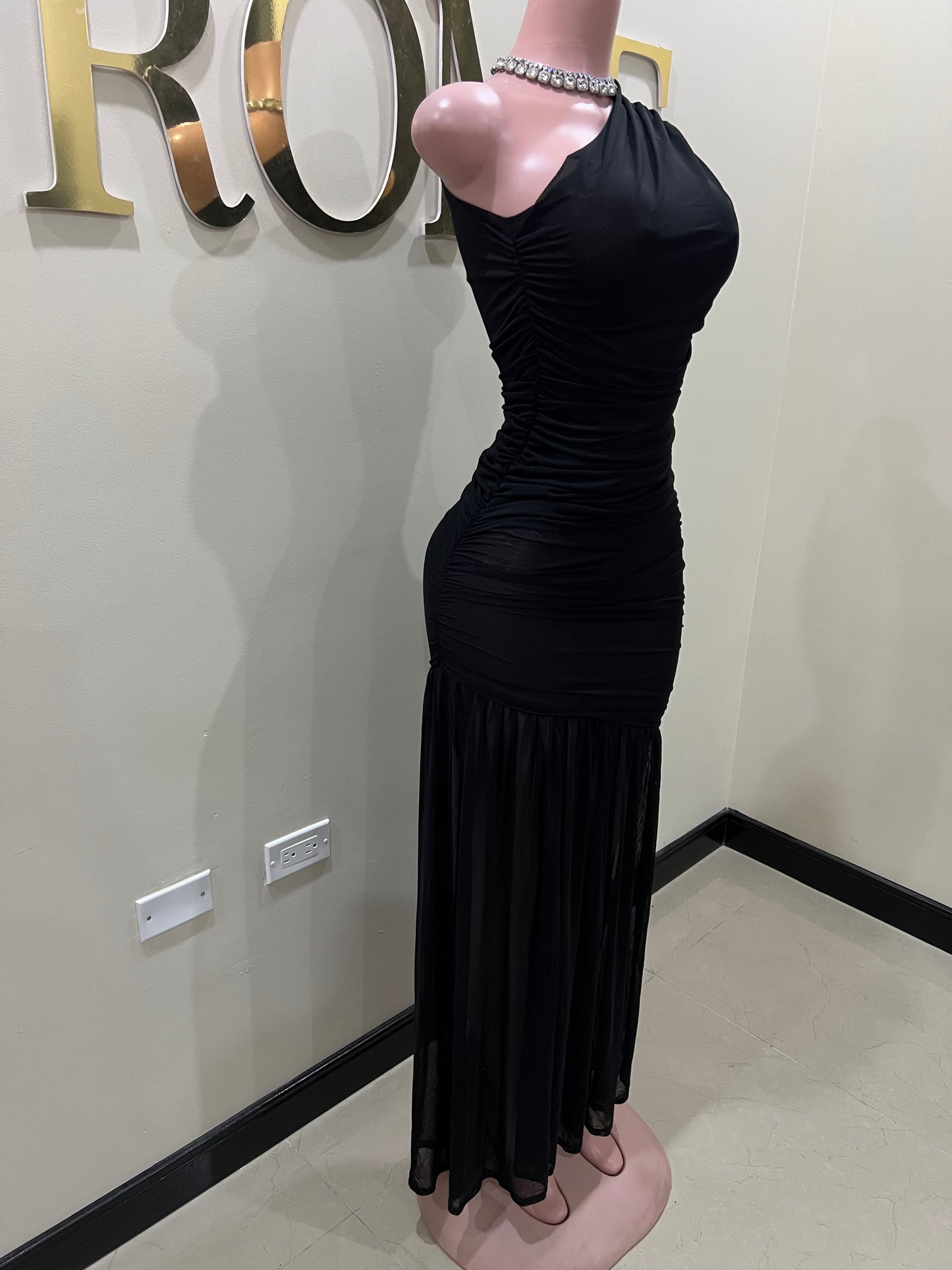 Michelle Mesh Dress (Black)