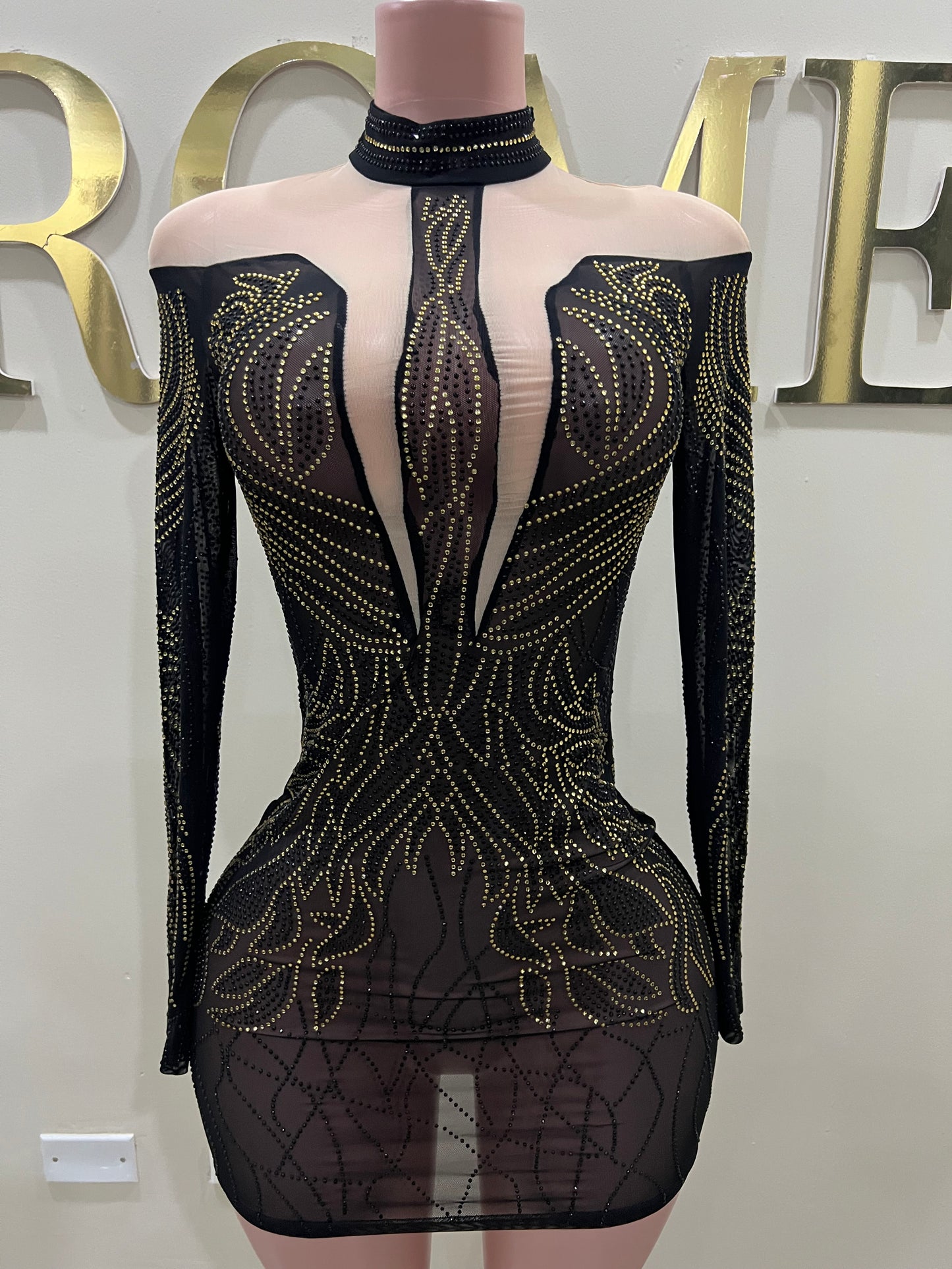 Kingdom Dress (Black & Gold)