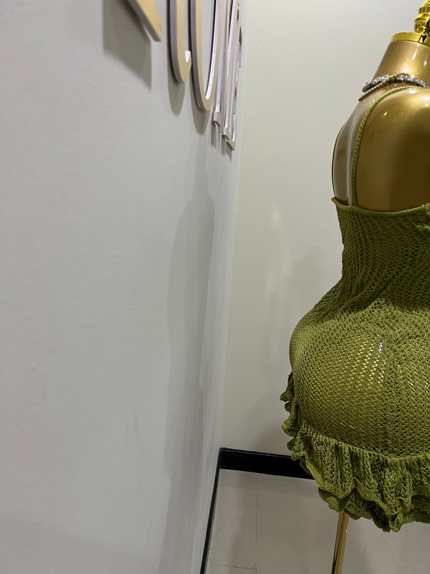 Azalea Crochet Dress (Green)