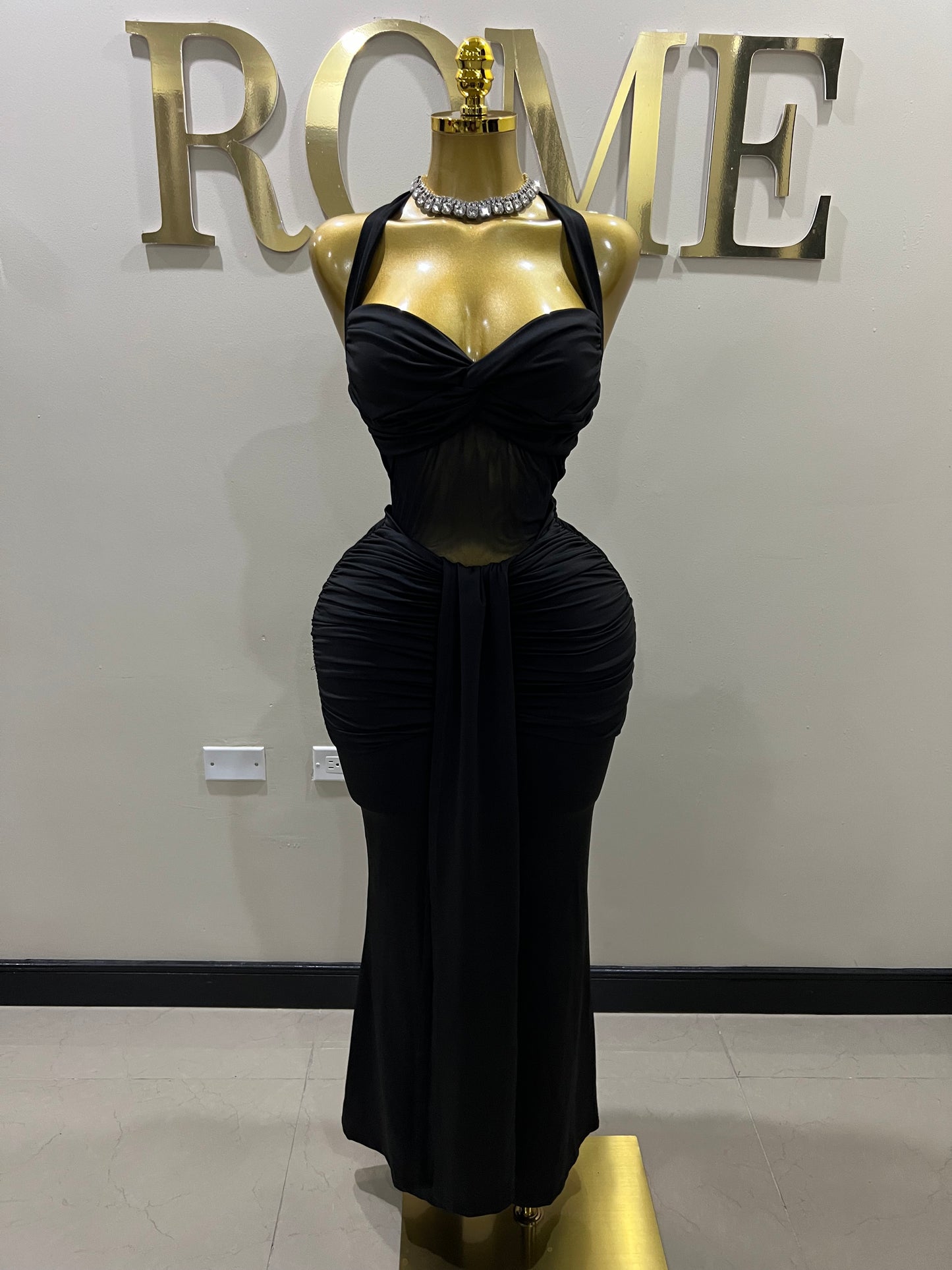 Sweetheart Nara Dress (Black)