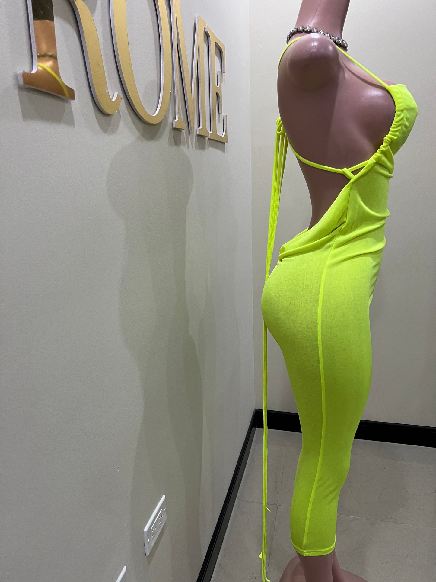 Carey Vibe Dress (Lime Green)