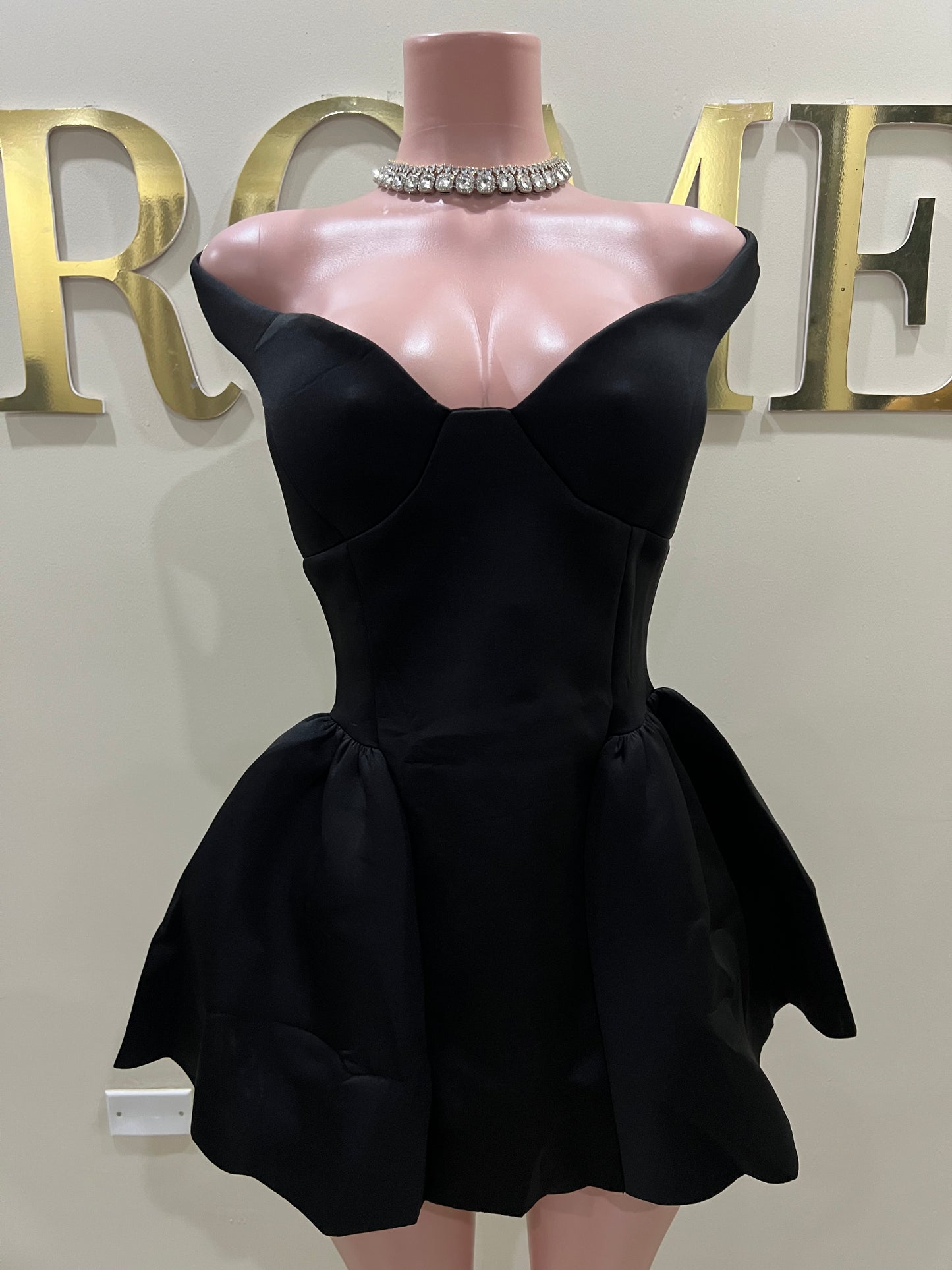 Francesca Diana Dress (Black)