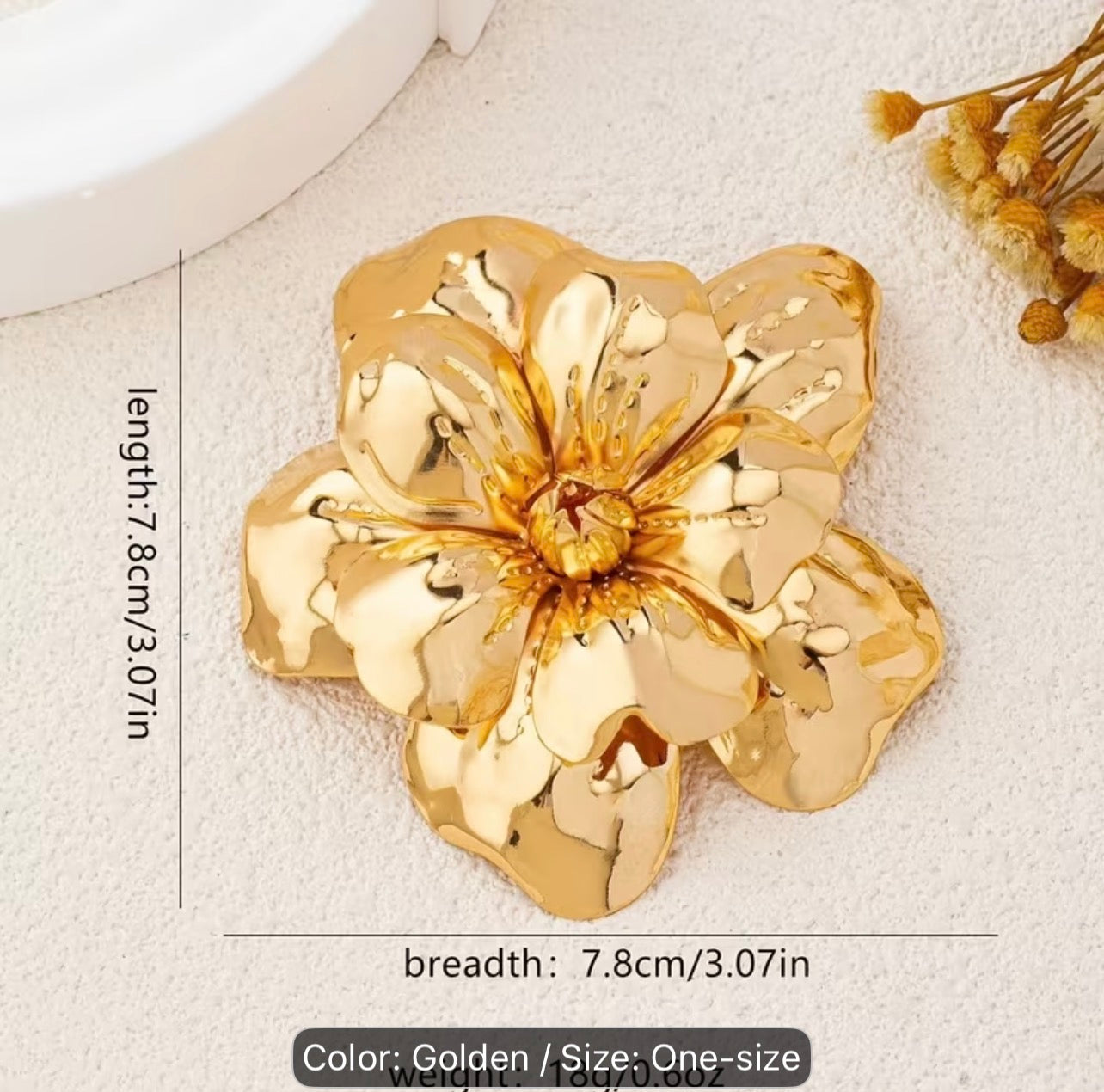 Flower Brooch (Gold)