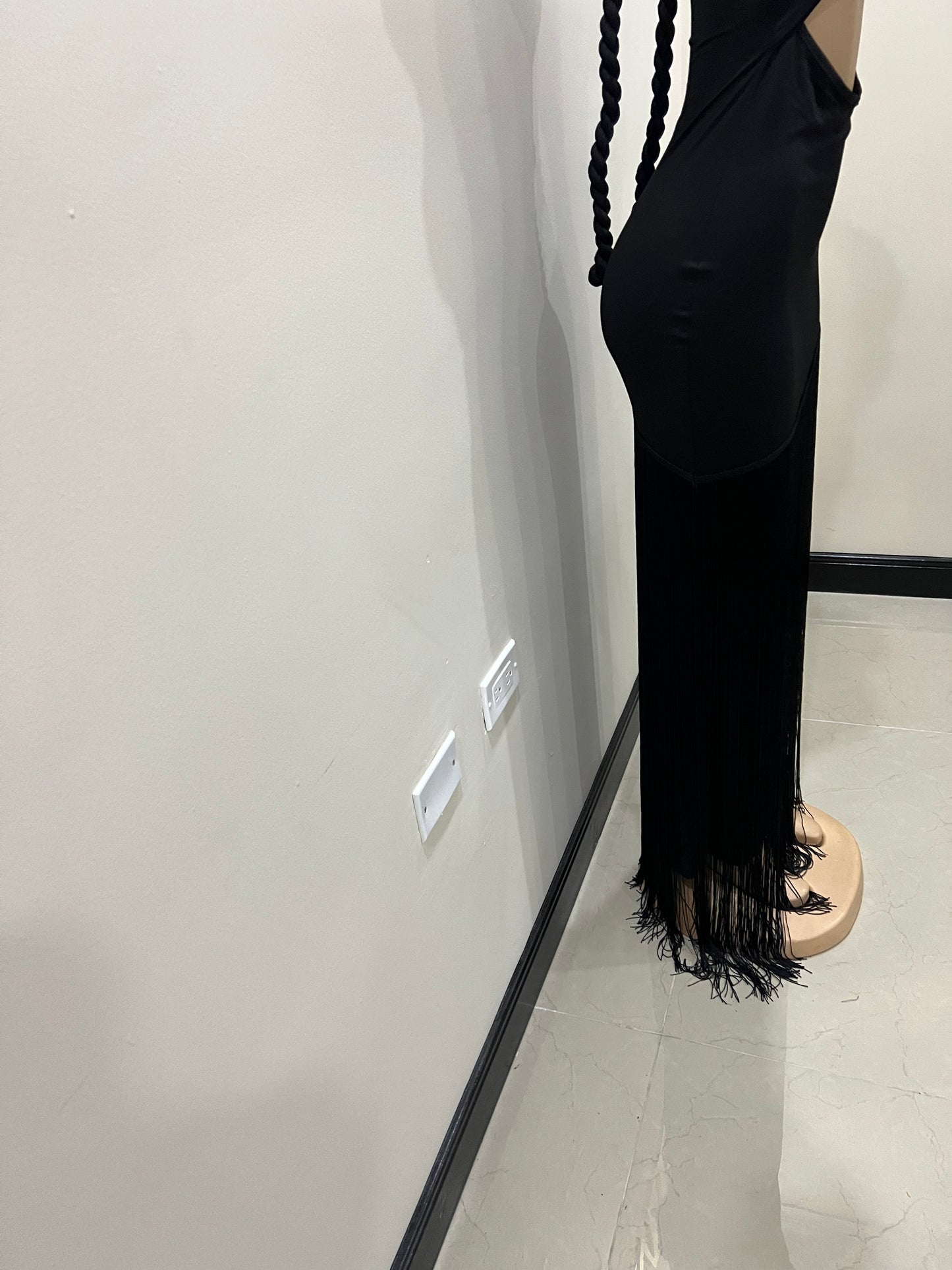 Diva Fringe Dress (Black)