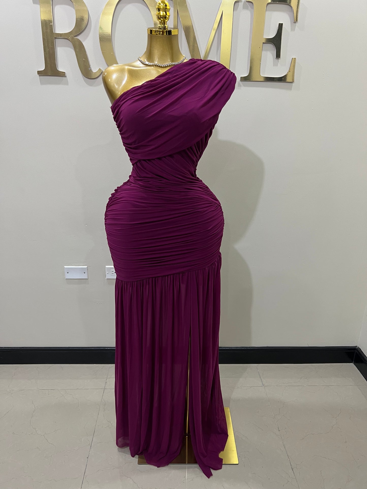 Michelle Aviv Split Dress (Bright Purple)