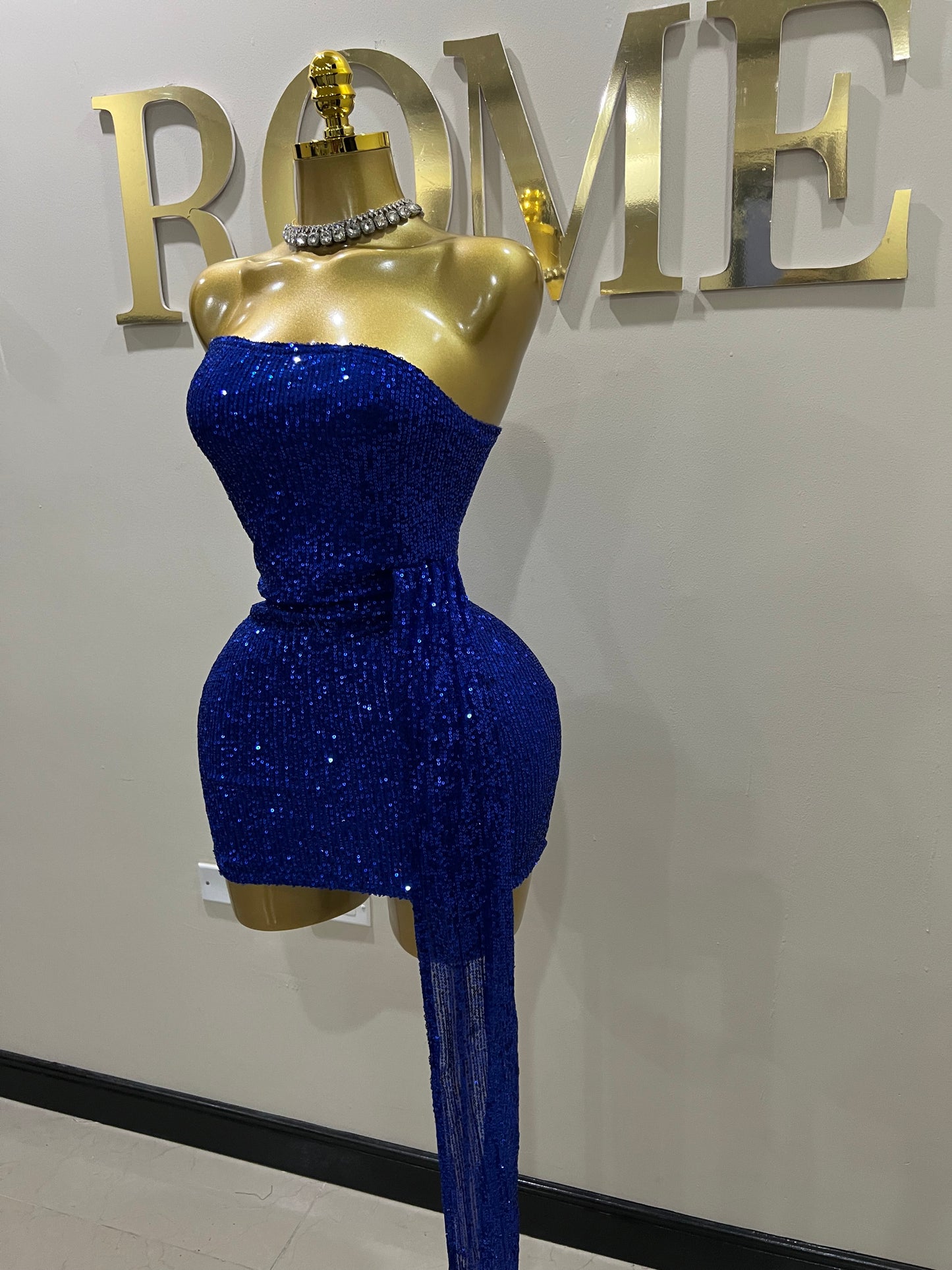 Tara Sequin Dress (Blue)