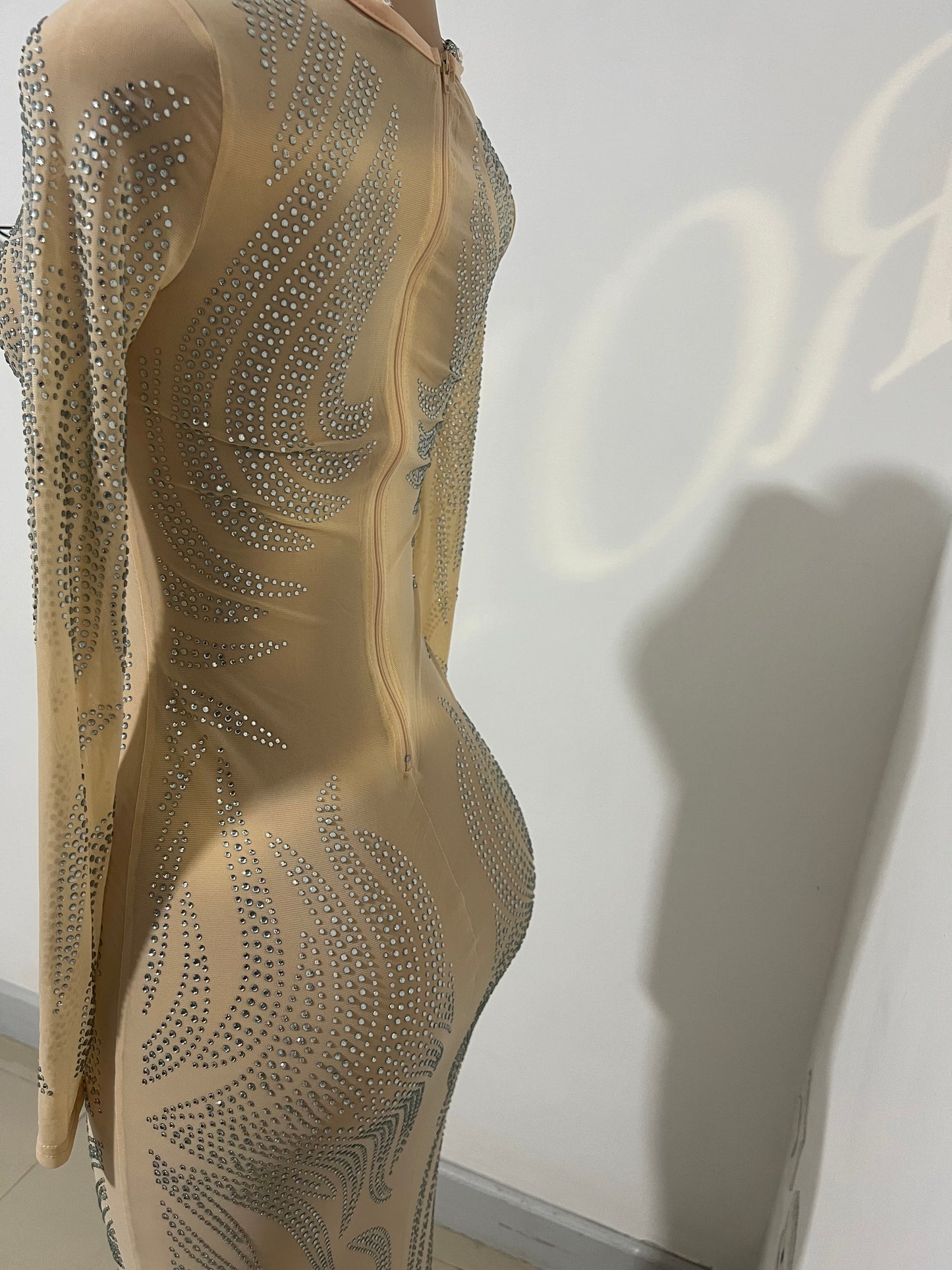 Crystal Swan Dress (Nude)