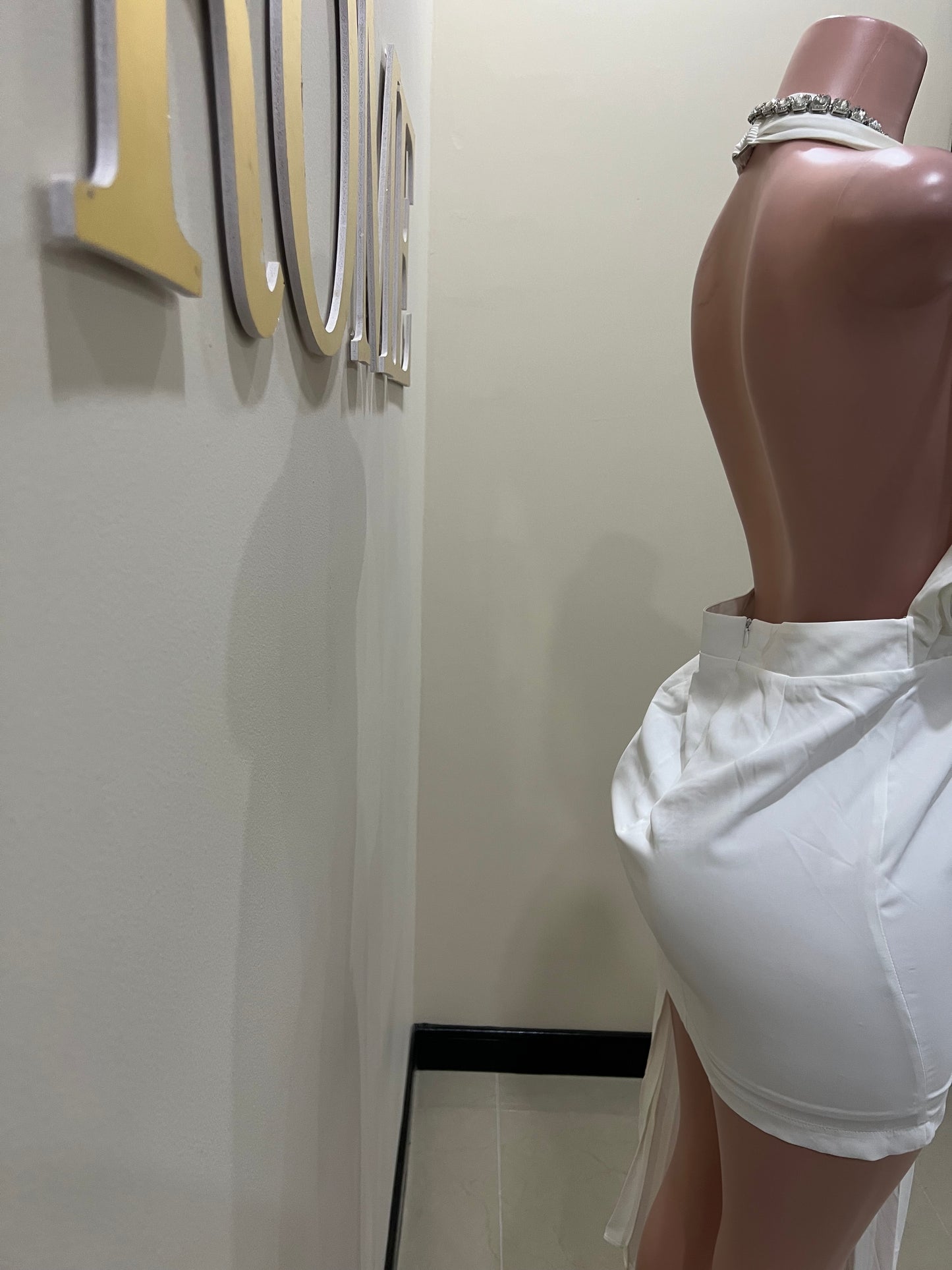 Alicia Merry Pleated Dress (White)