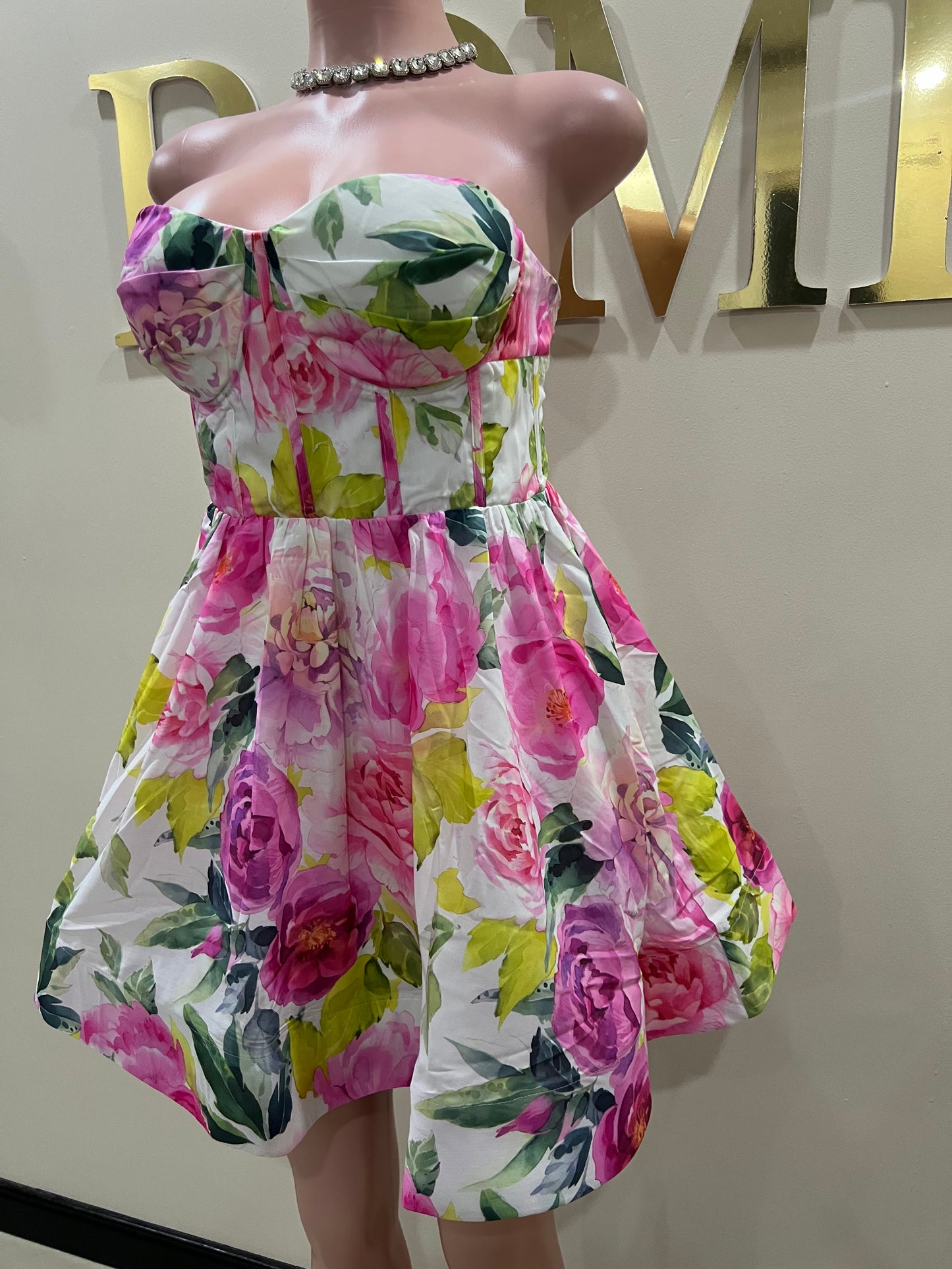 Princess Diana Floral Garden Dress (Pink)