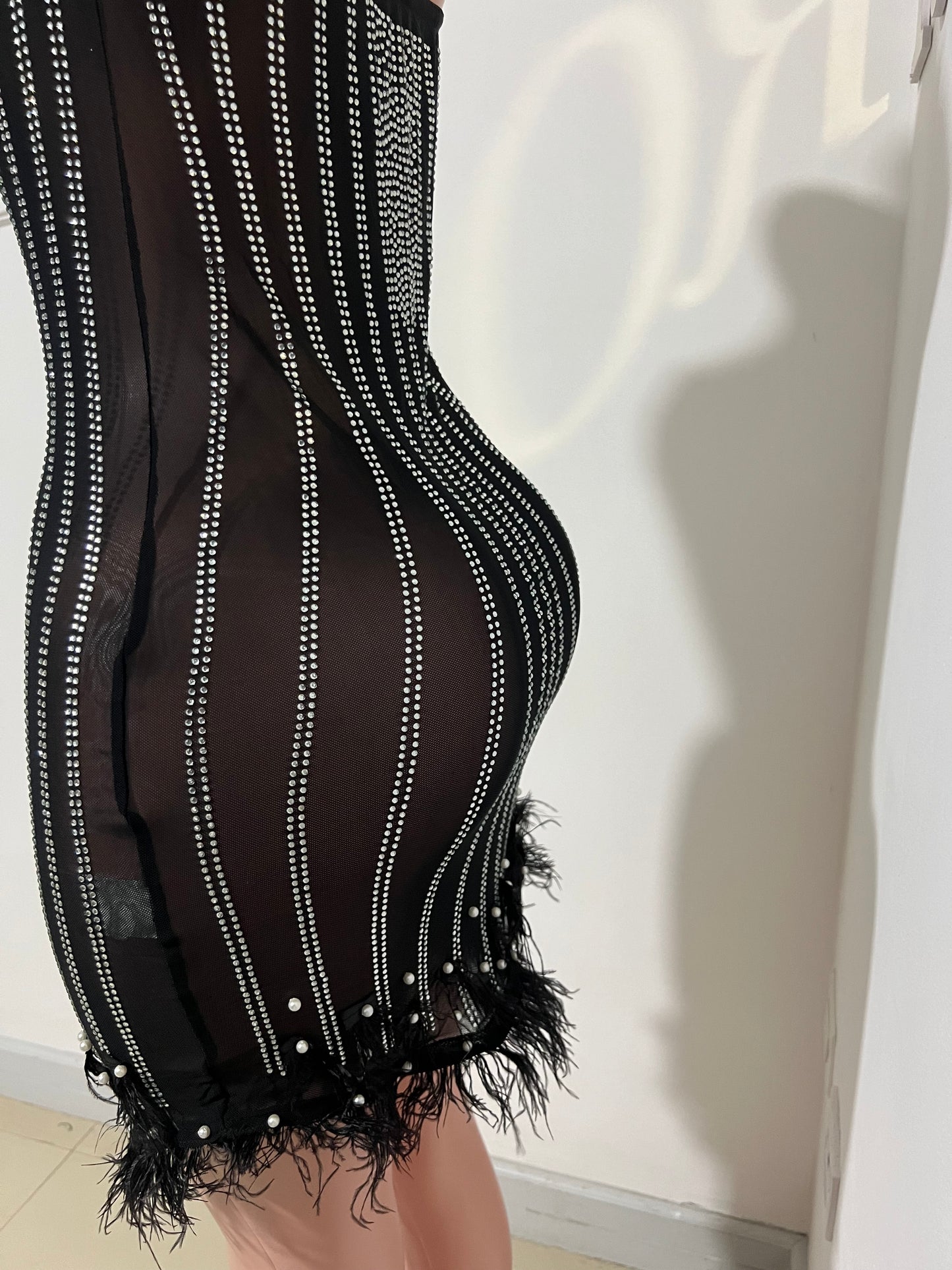 Elle Crystal Dress (Black)