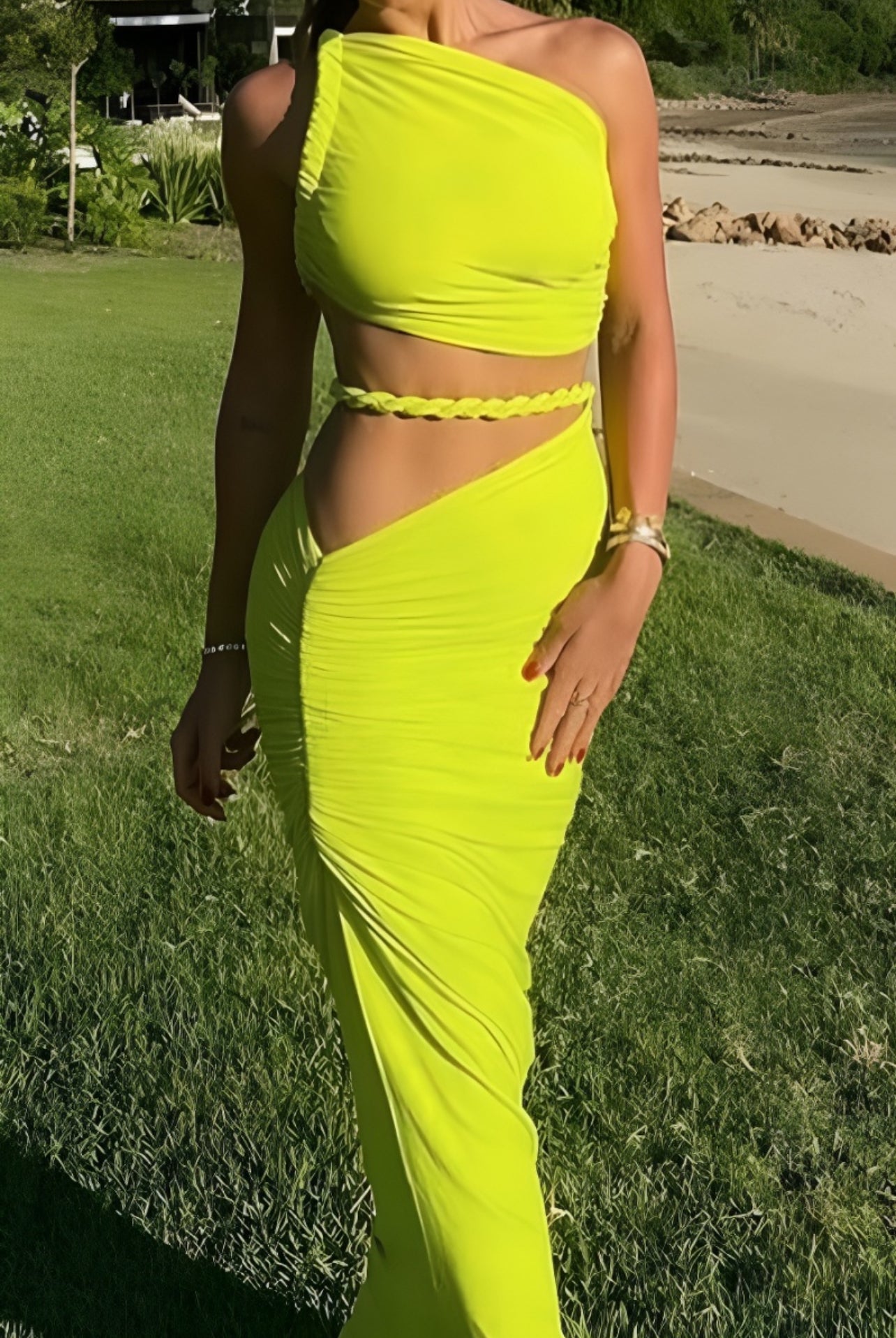 Emma Giselle Rope Skirt Set (Green)