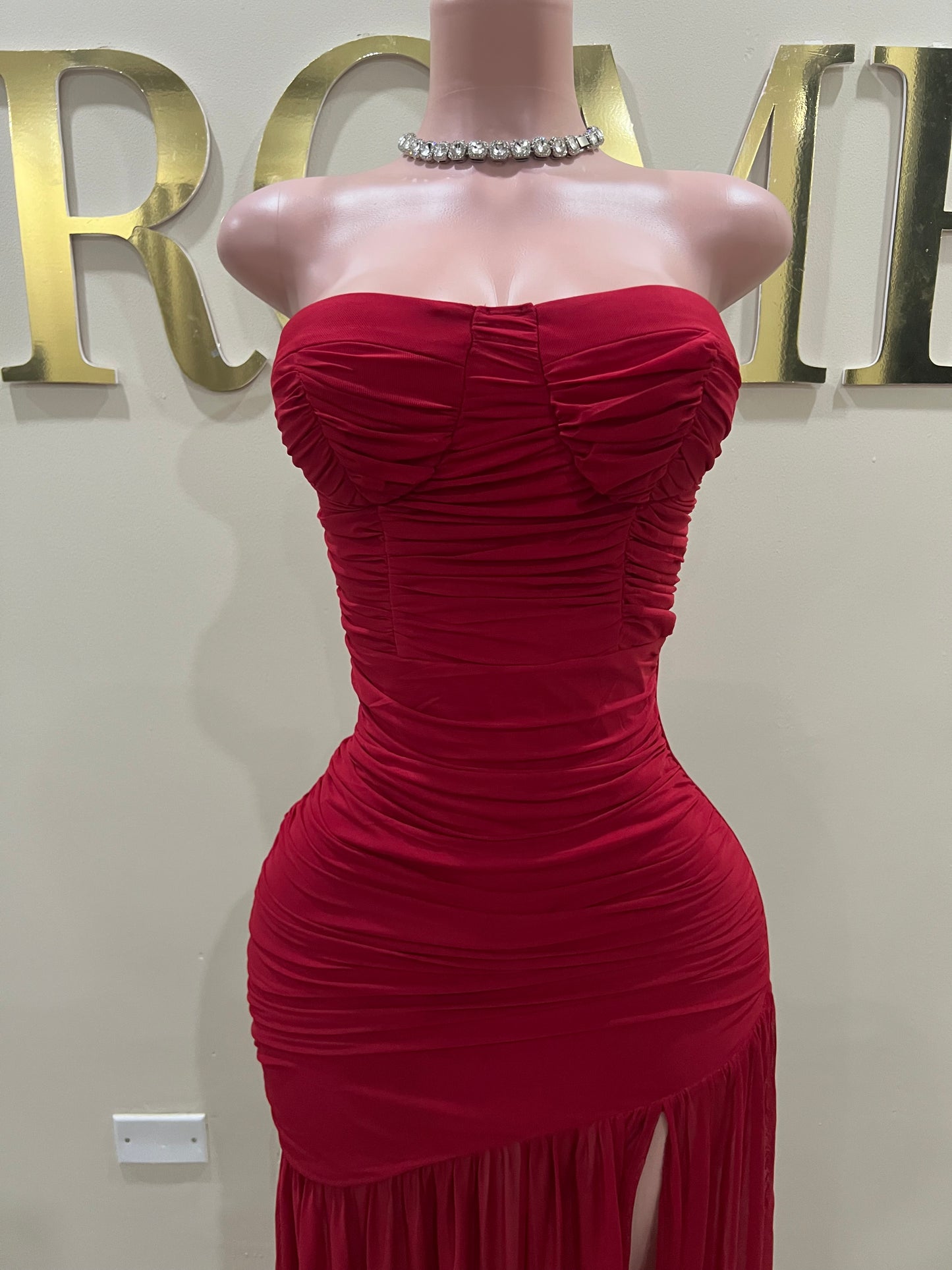 Ciara Nara Mesh Dress (Red)
