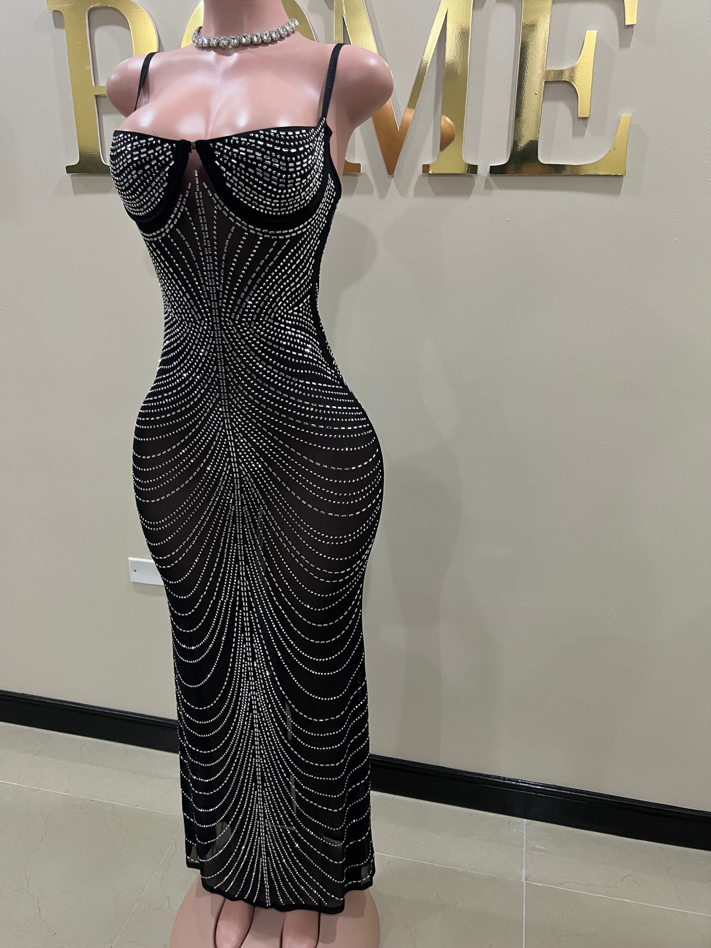 Gianna Medusa Dress (Black)
