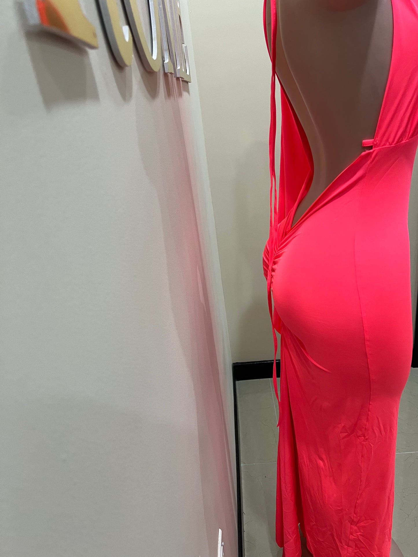 Slay Grace Toya Dress (Neon Pink)