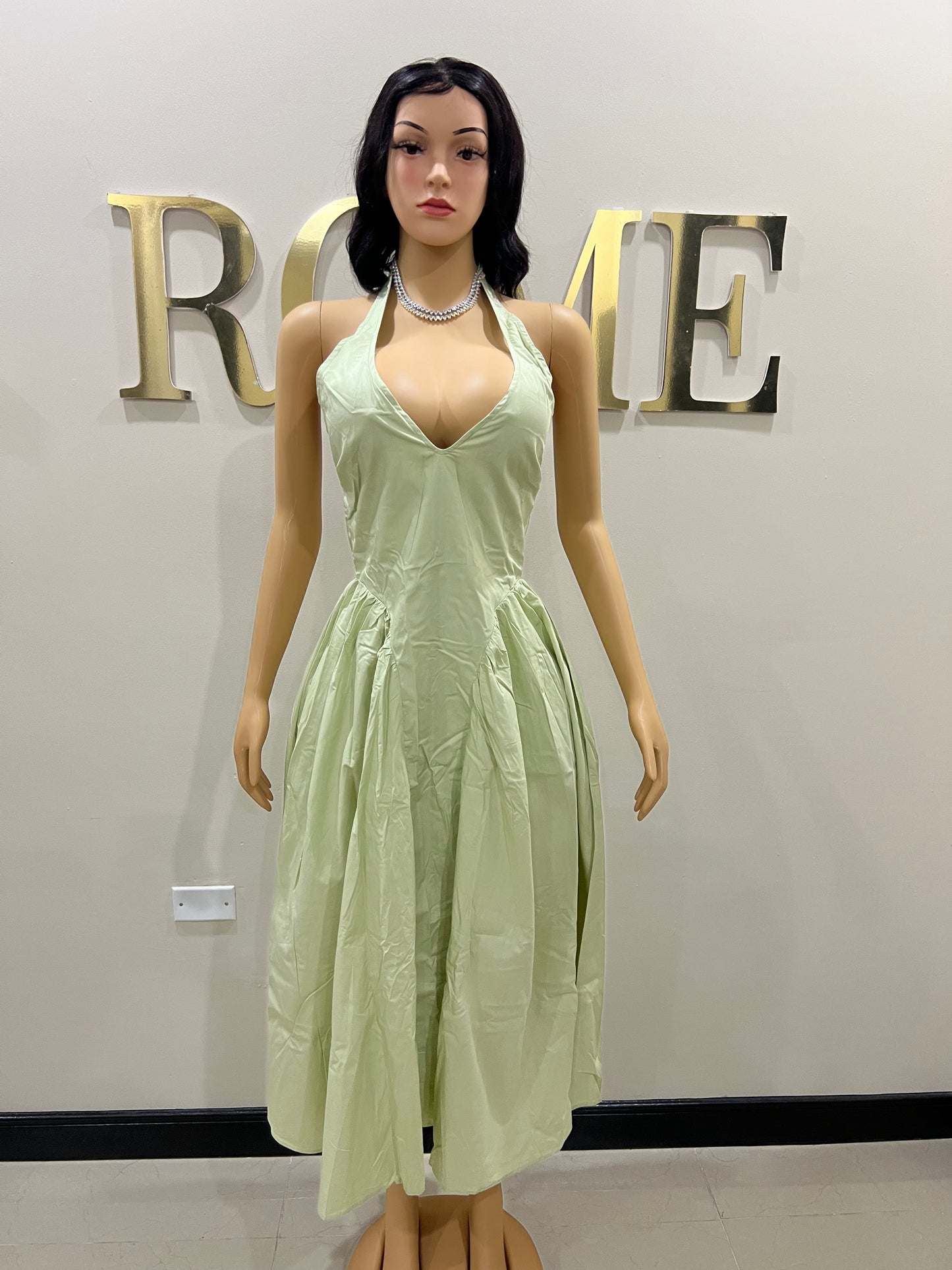 Kim Halter Diana Dress (Green)