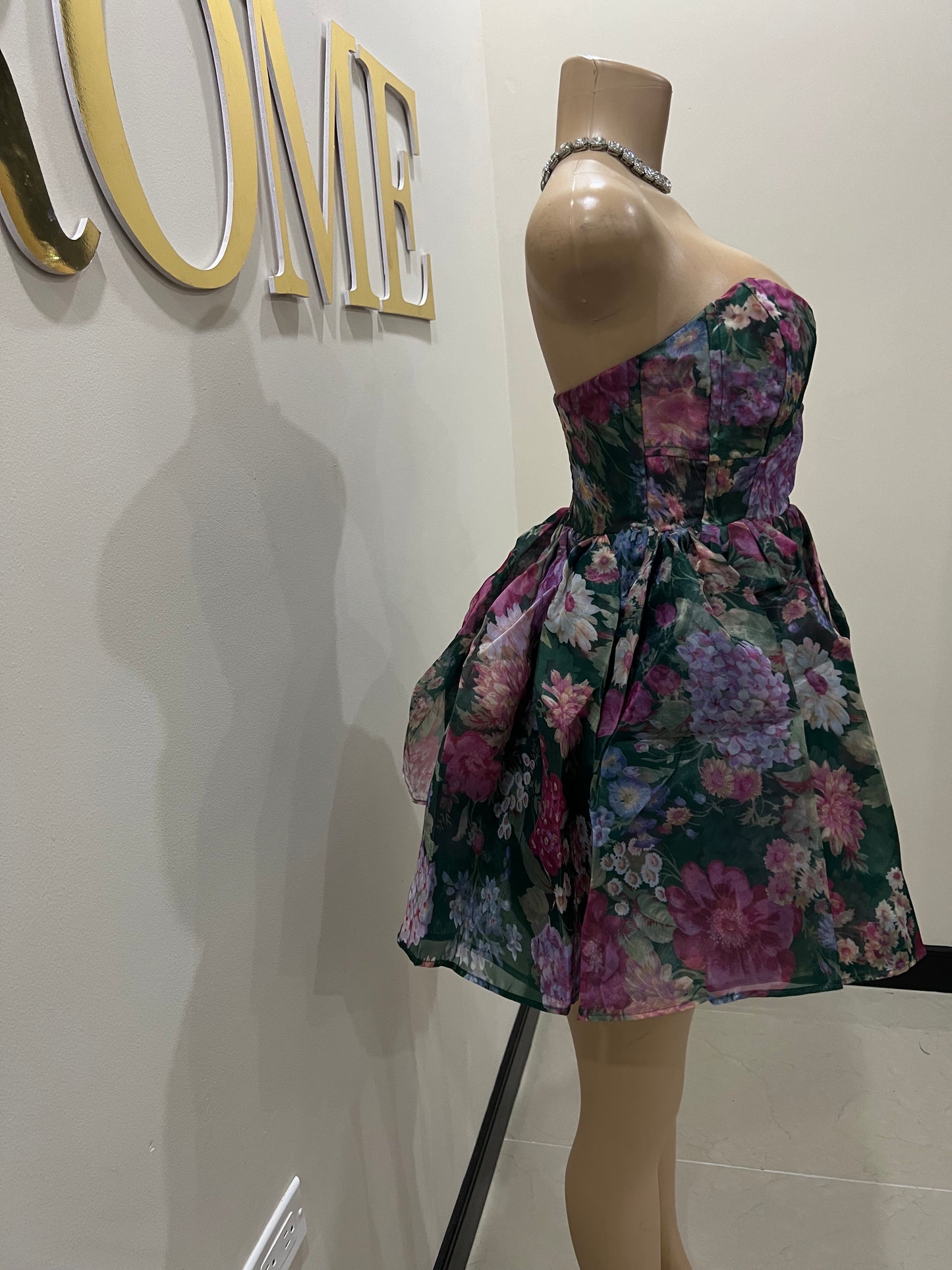 Princess Diana Floral Dress (Green)