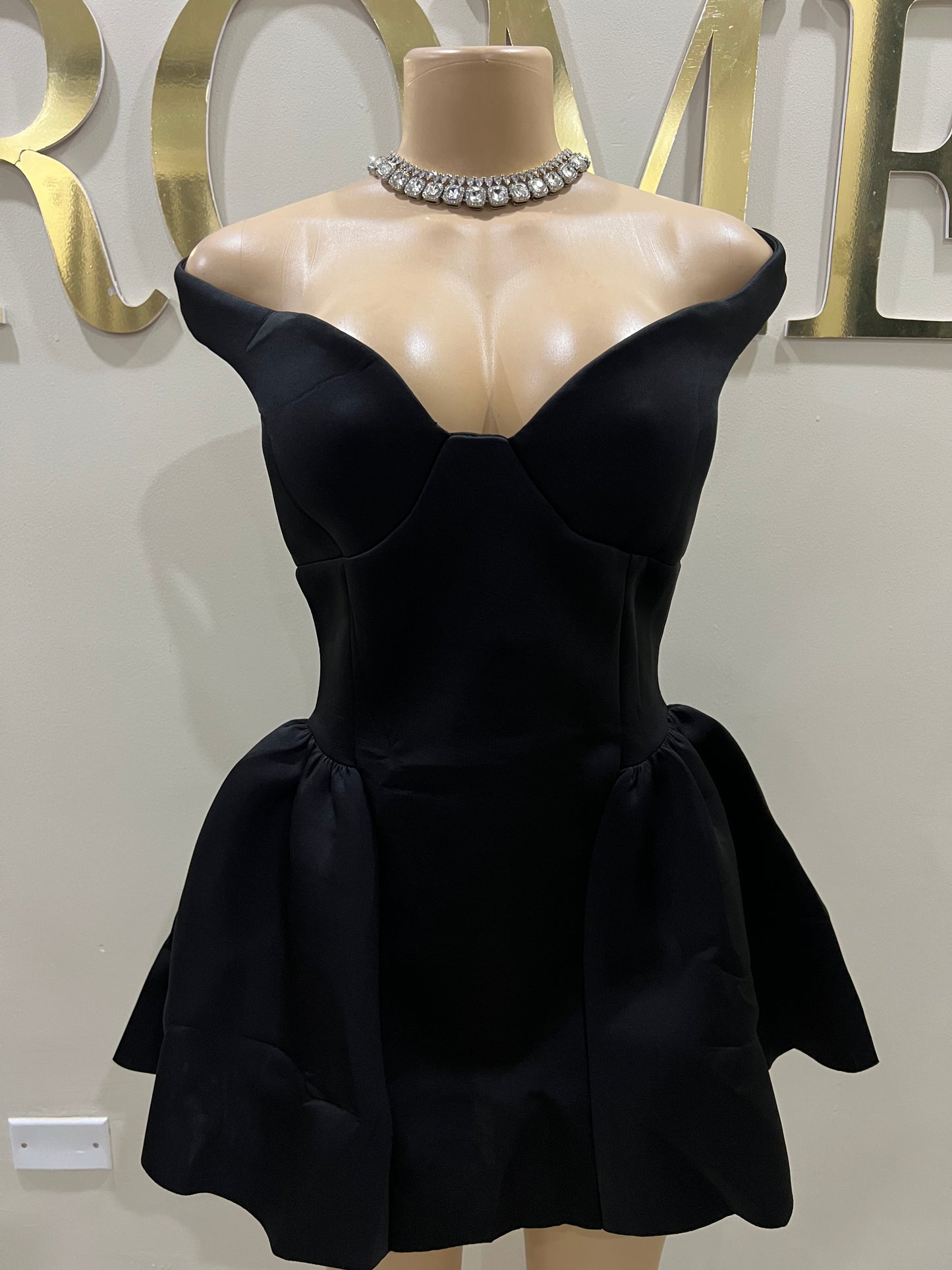 Francesca Diana Dress (Black)