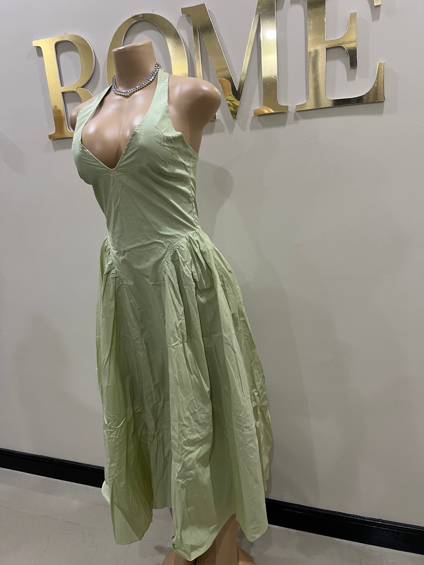 Kim Halter Diana Dress (Green)