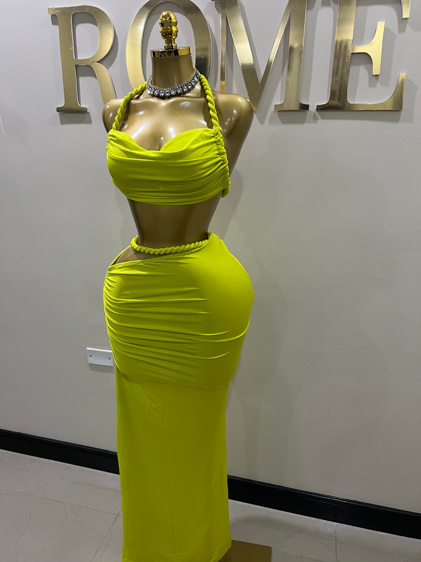 Emma Giselle Rope Skirt Set (Green)