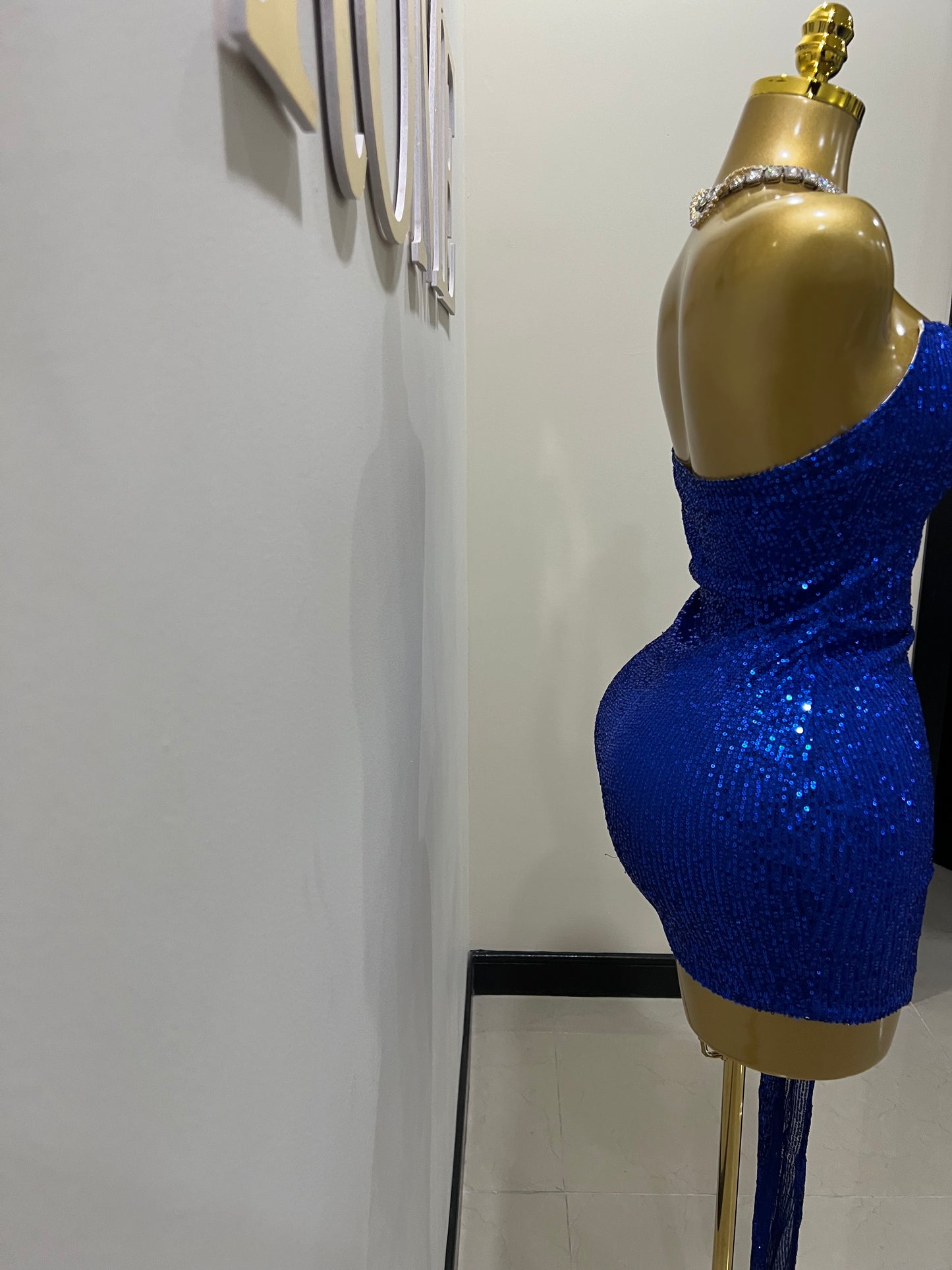 Tara Sequin Dress (Blue)